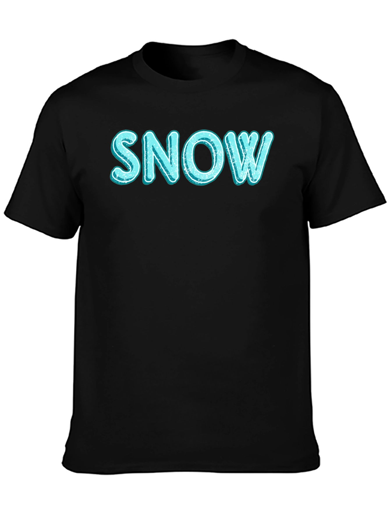Snow Graphic T-Shirt - Black Cotton Blend
