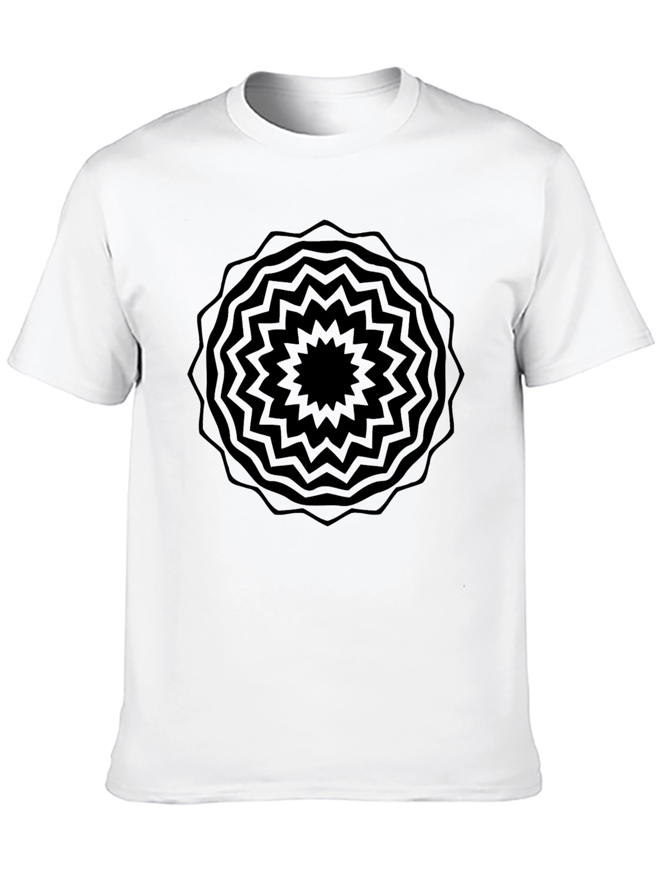 Black Geometric Mandala T-Shirt - Stylish Graphic Tee