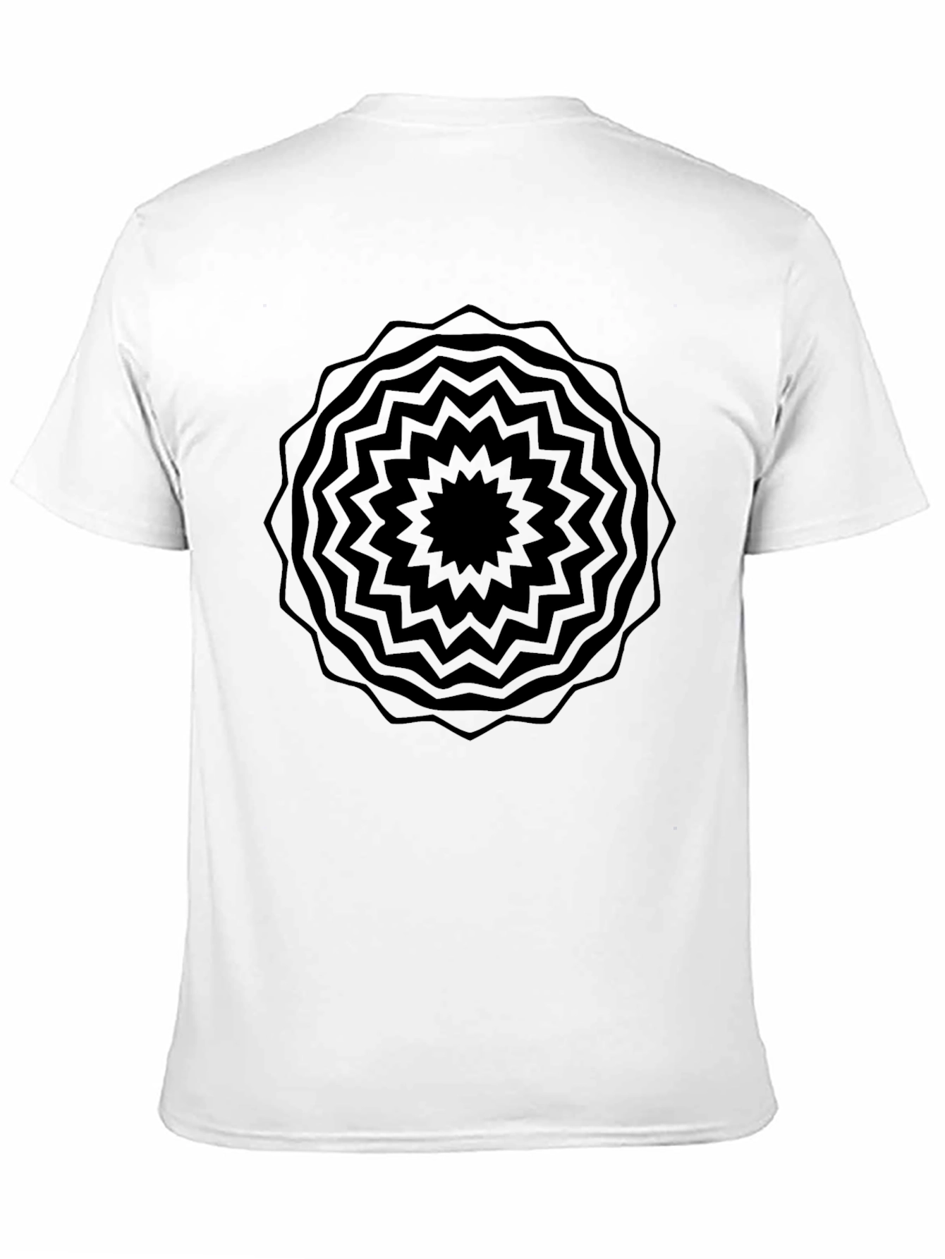 Black Geometric Mandala T-Shirt - Stylish Graphic Tee