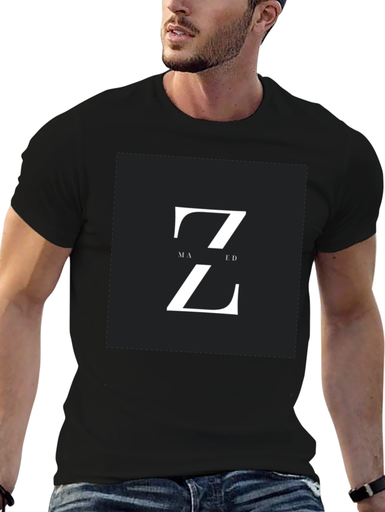Modern Z Design Black T-Shirt