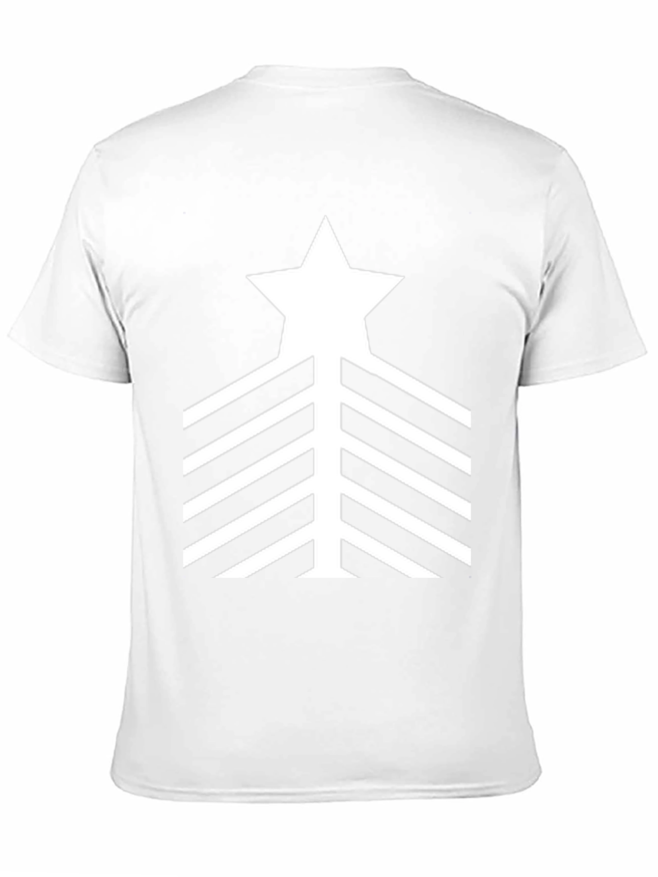 Star Stripes Graphic Tee - Black Cotton Casual Shirt