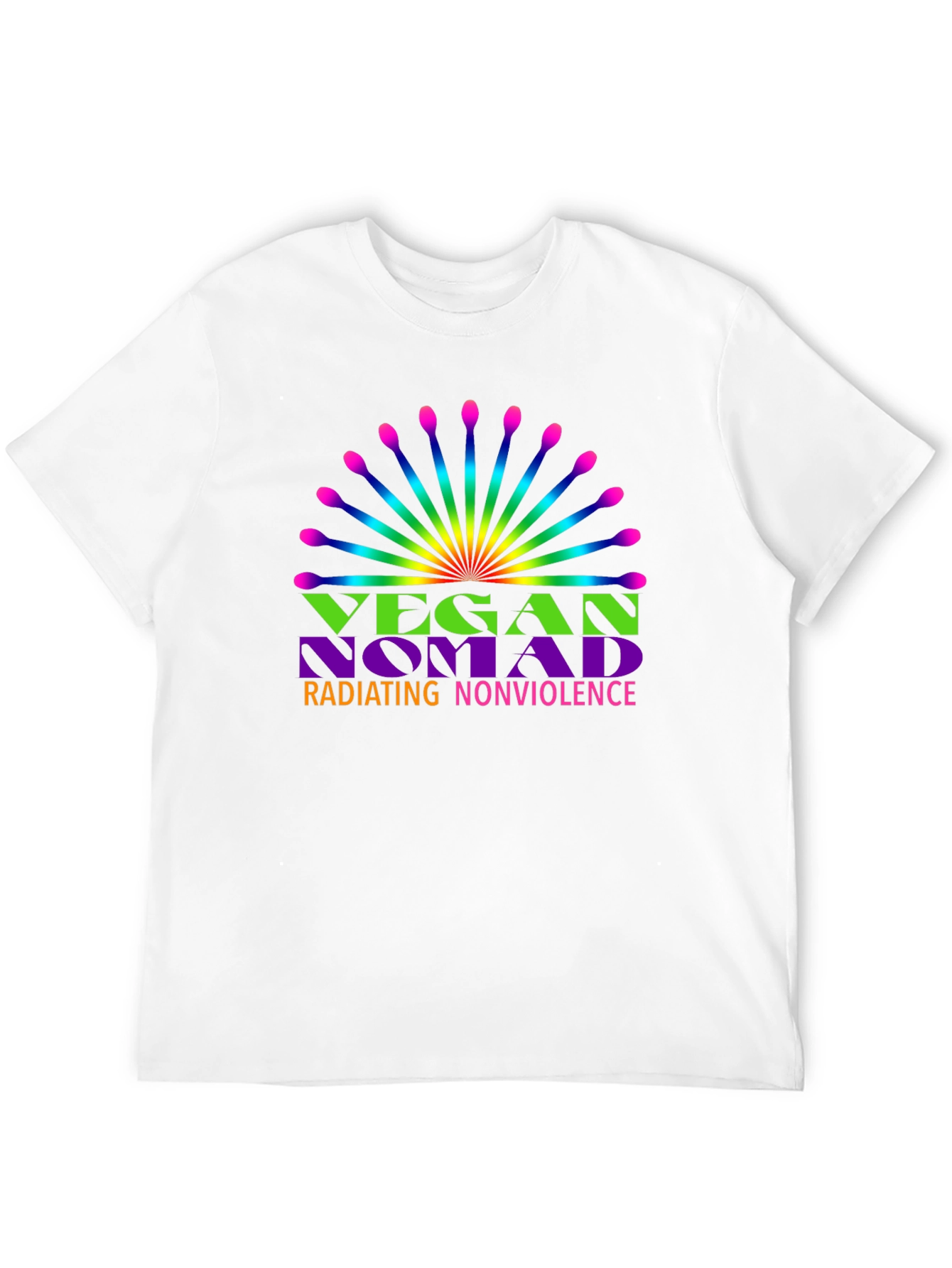 Vegan Nomad Radiating Nonviolence T-Shirt