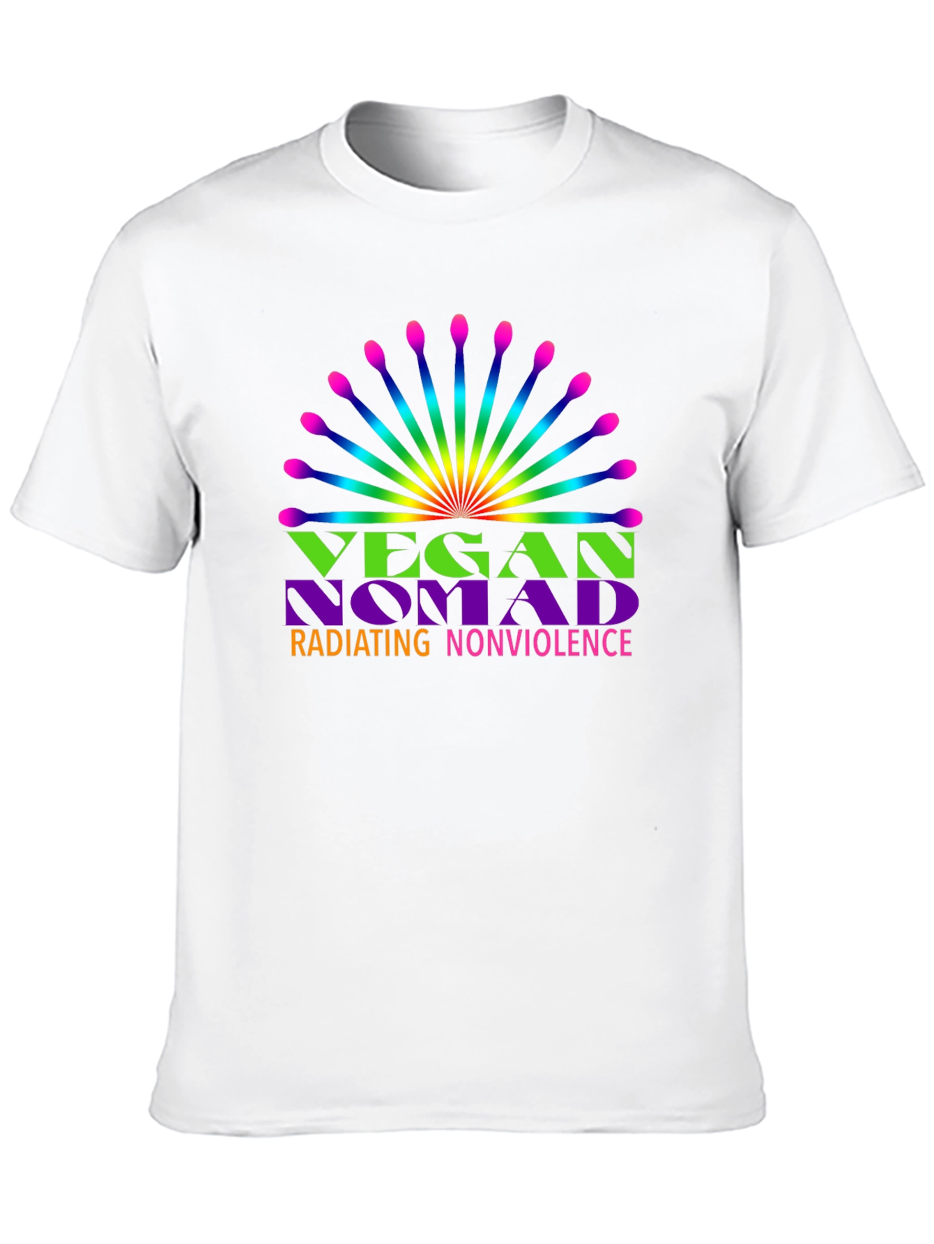 Vegan Nomad Radiating Nonviolence T-Shirt