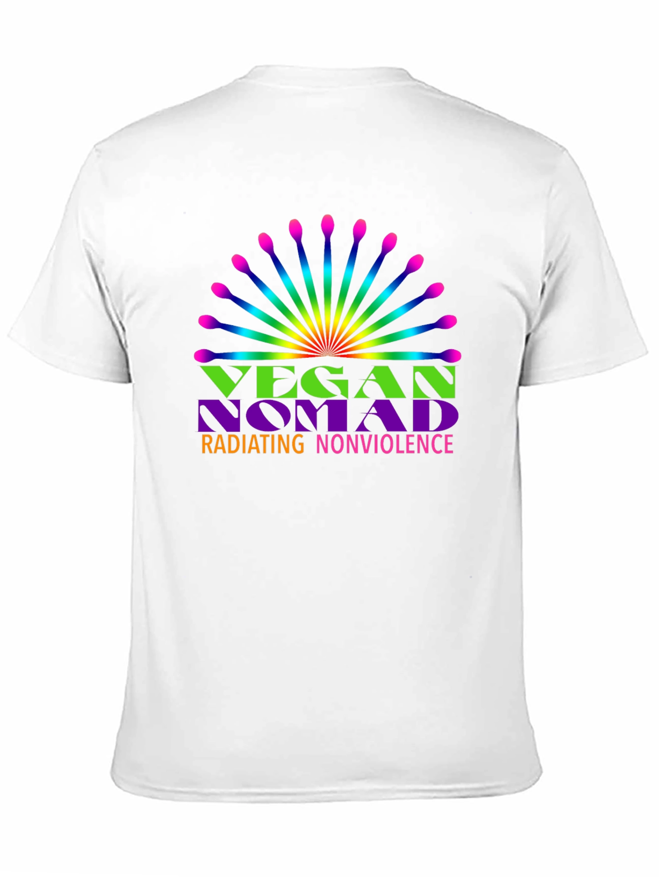 Vegan Nomad Radiating Nonviolence T-Shirt