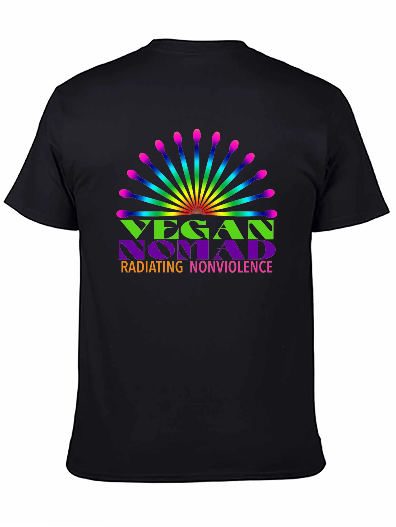 Vegan Nomad Radiating Nonviolence T-Shirt