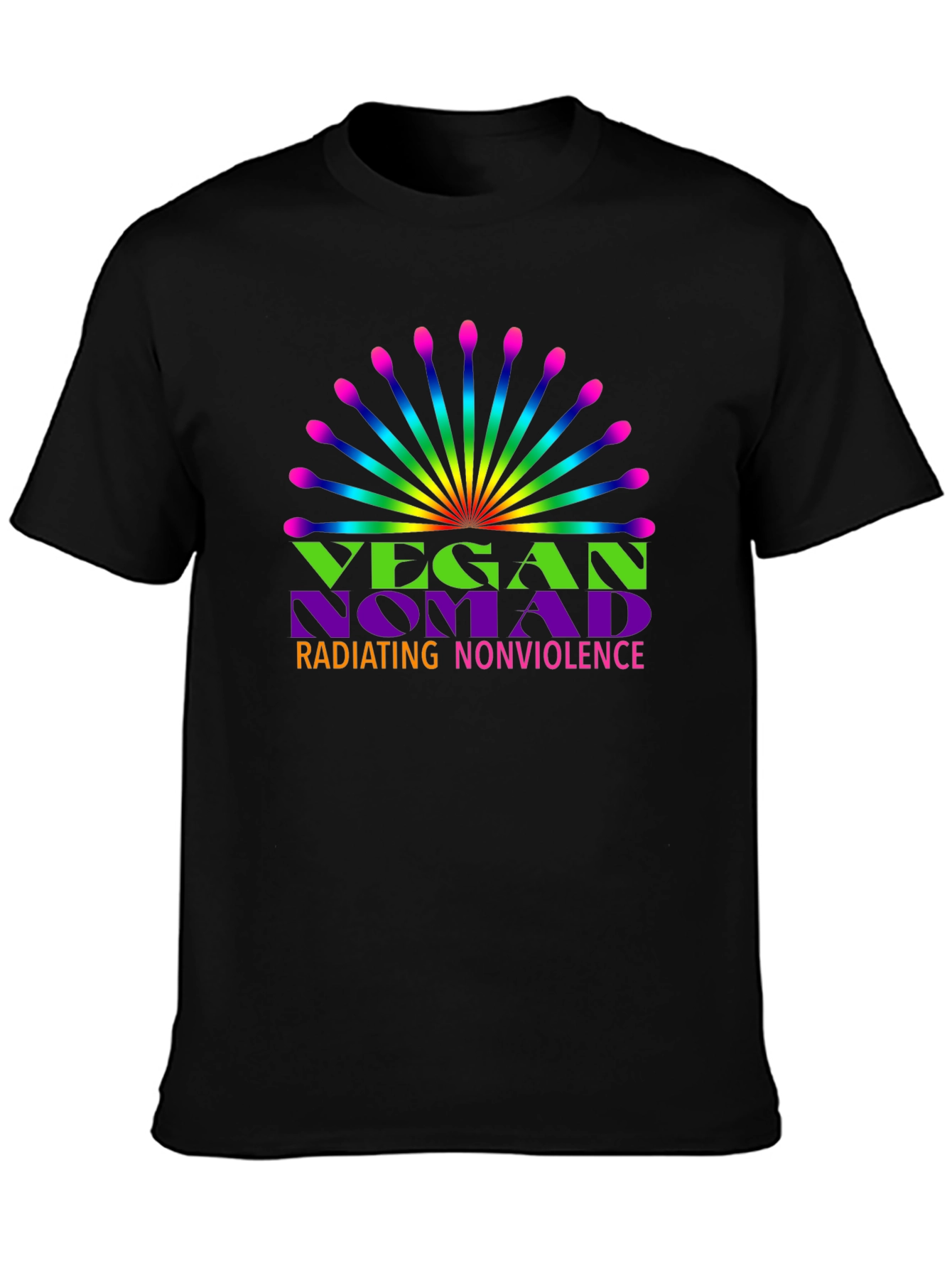 Vegan Nomad Radiating Nonviolence T-Shirt