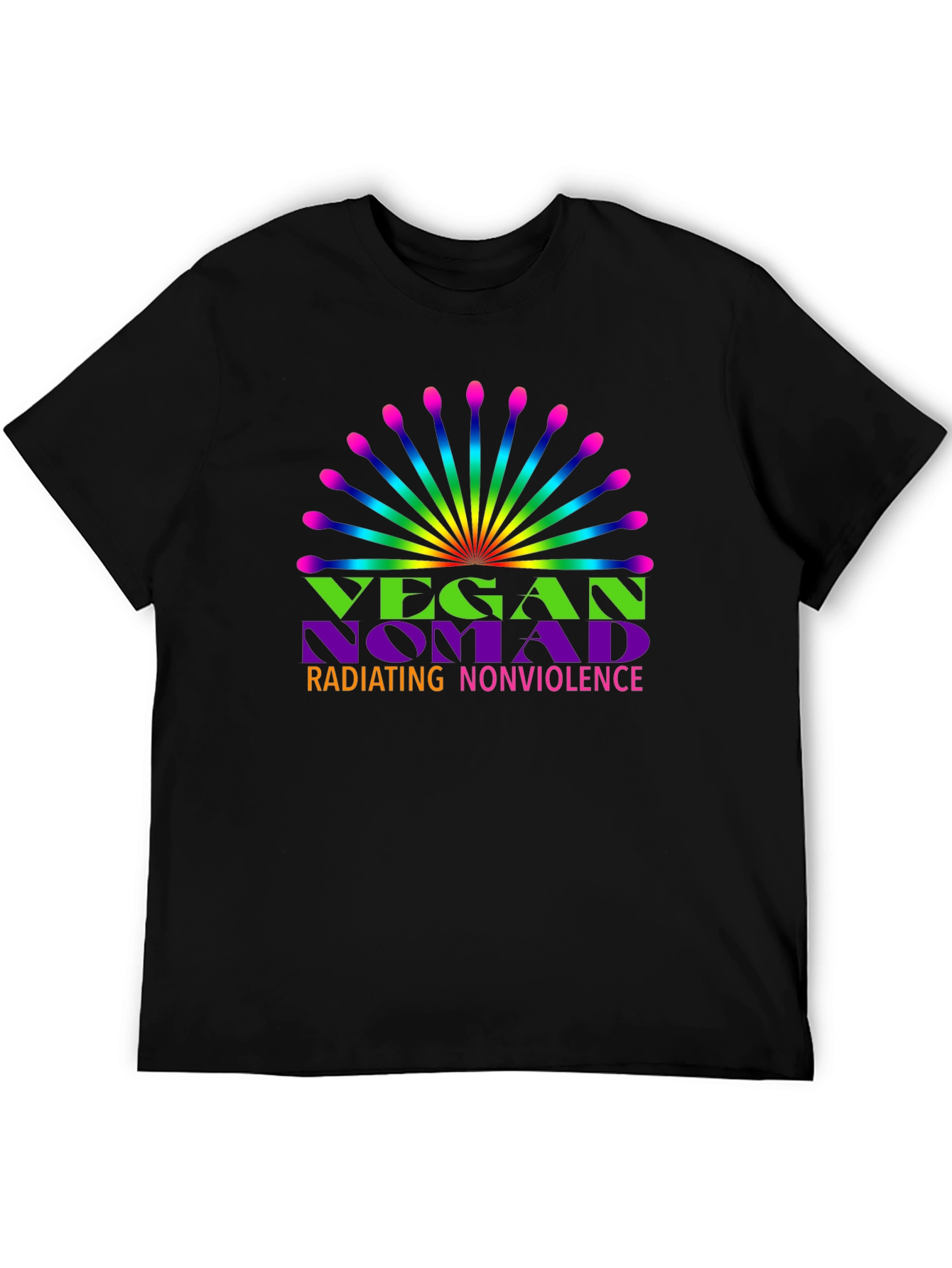 Vegan Nomad Radiating Nonviolence T-Shirt