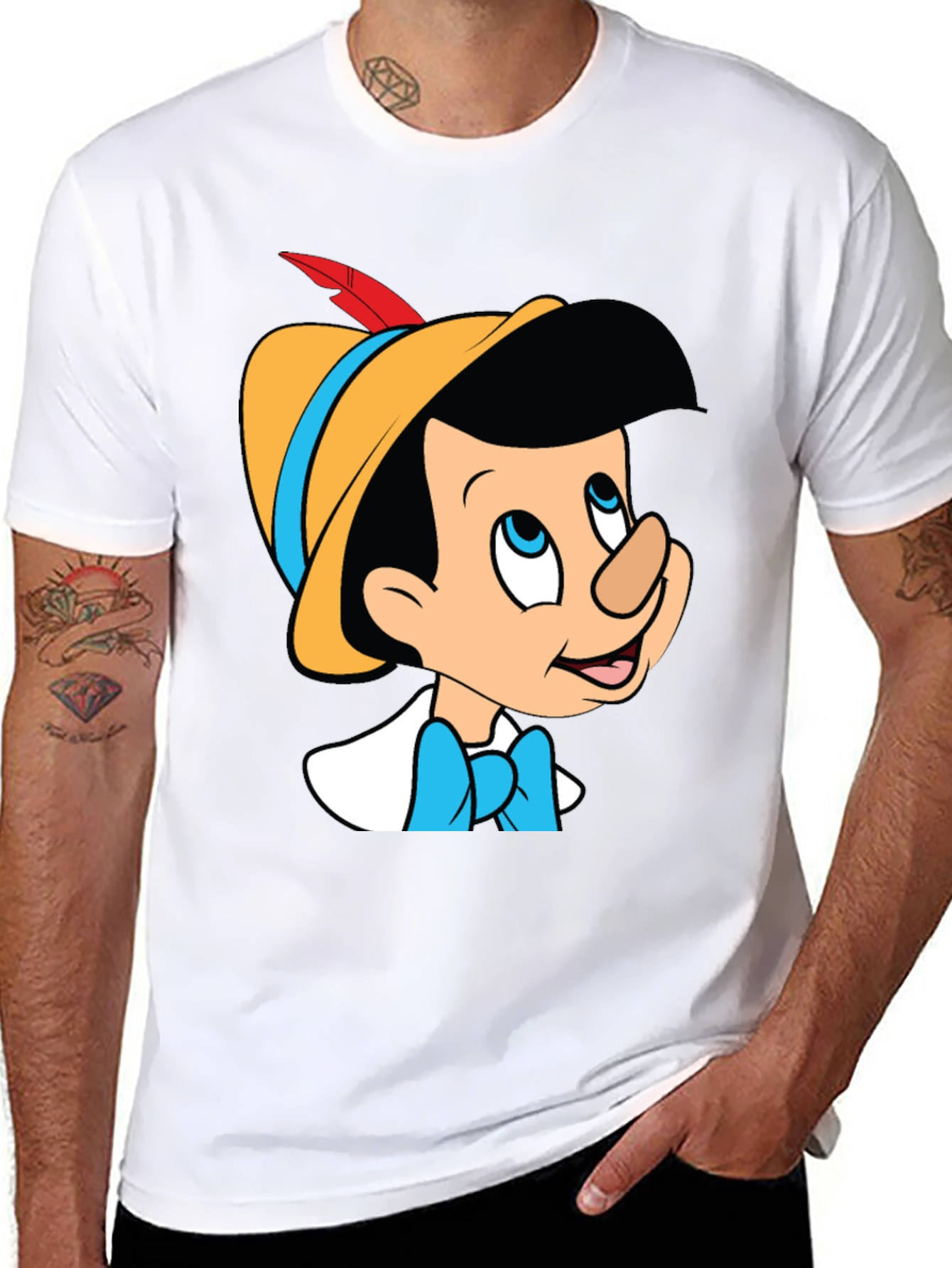 Pinocchio Graphic Tee - Classic Cartoon Style