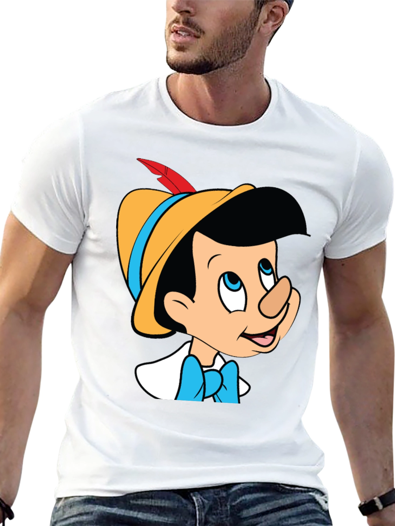 Pinocchio Graphic Tee - Classic Cartoon Style