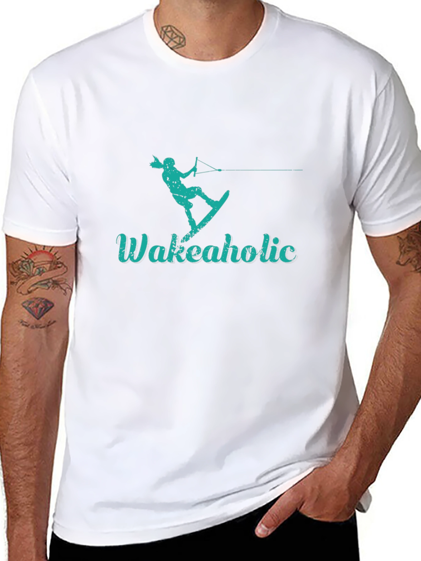 Wakeaholic Graphic Tee - Black T-Shirt