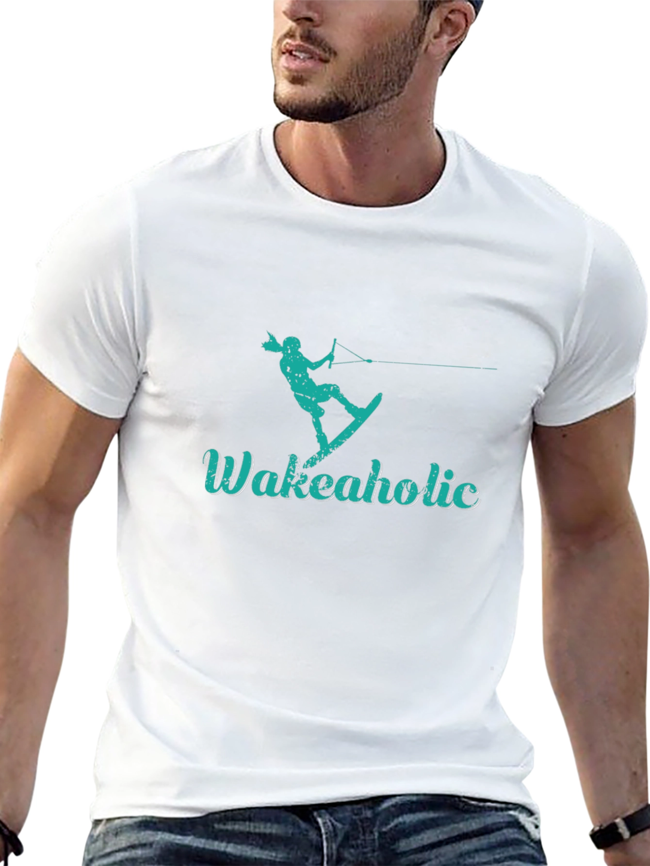 Wakeaholic Graphic Tee - Black T-Shirt