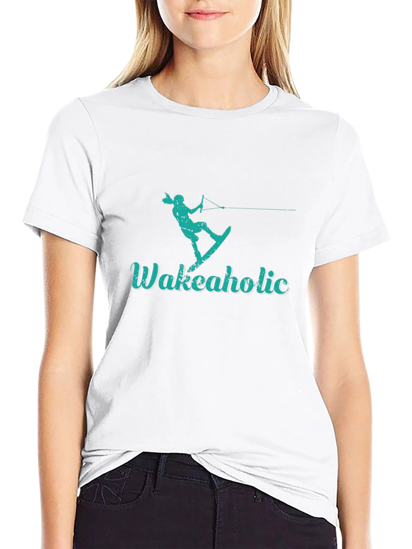 Wakeaholic Graphic Tee - Black T-Shirt