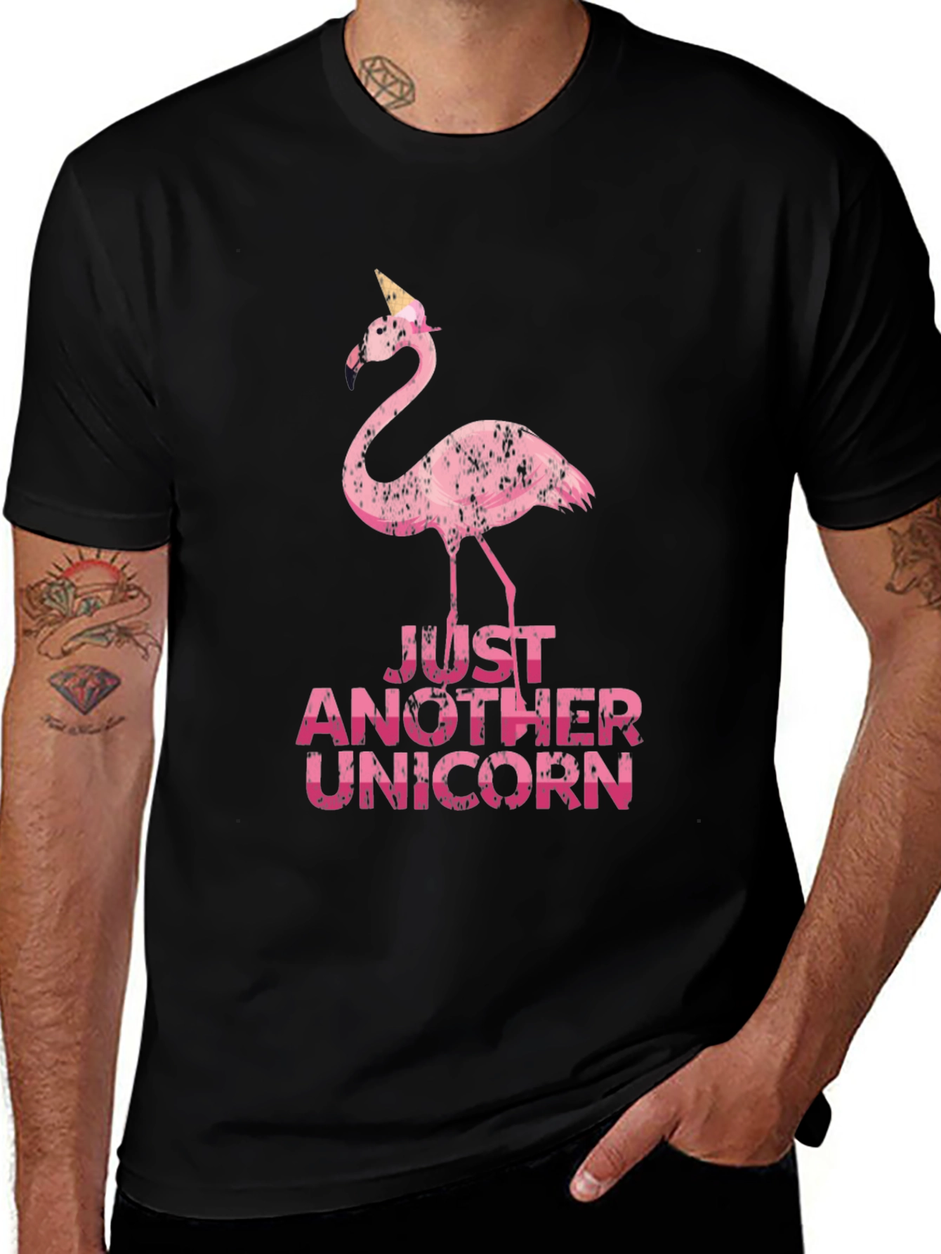 Funny Flamingo Unicorn Graphic Tee