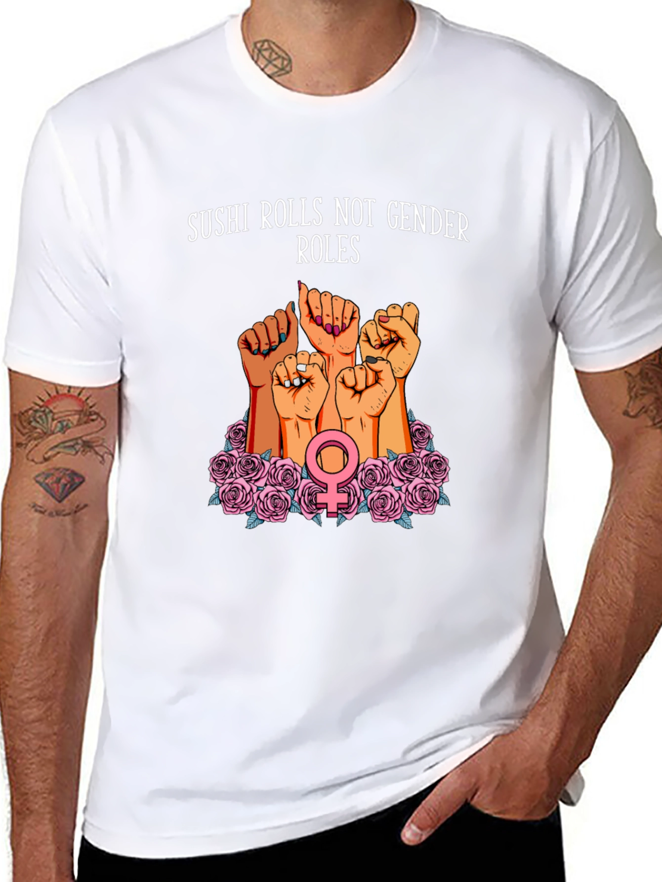 Feminist Sushi Rolls T-Shirt: Gender Equality Tee