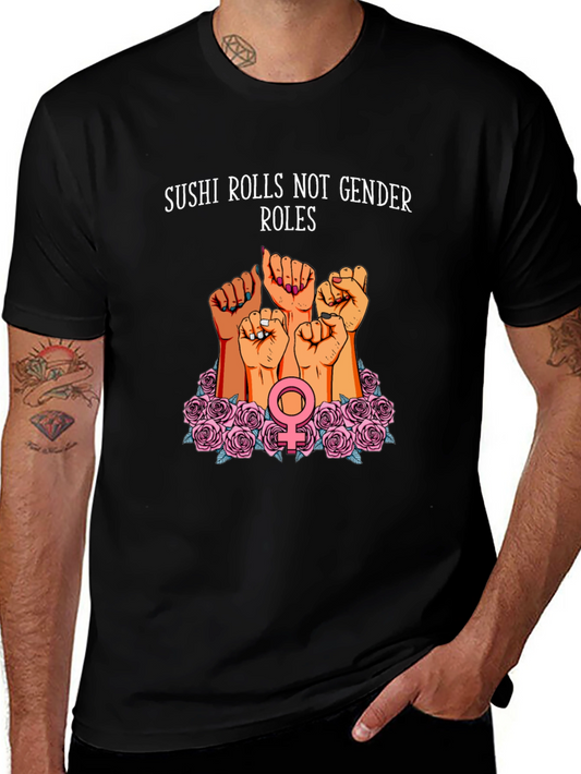 Feminist Sushi Rolls T-Shirt: Gender Equality Tee
