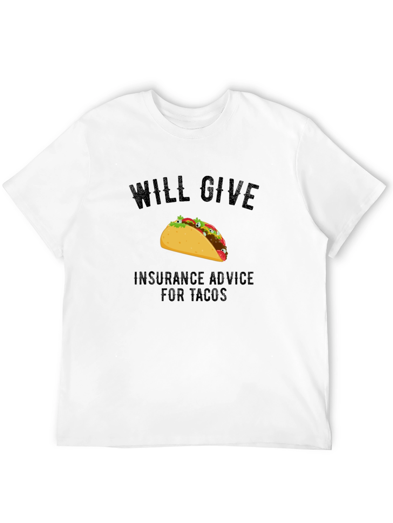 Taco Insurance Advice Mens Black T-Shirt