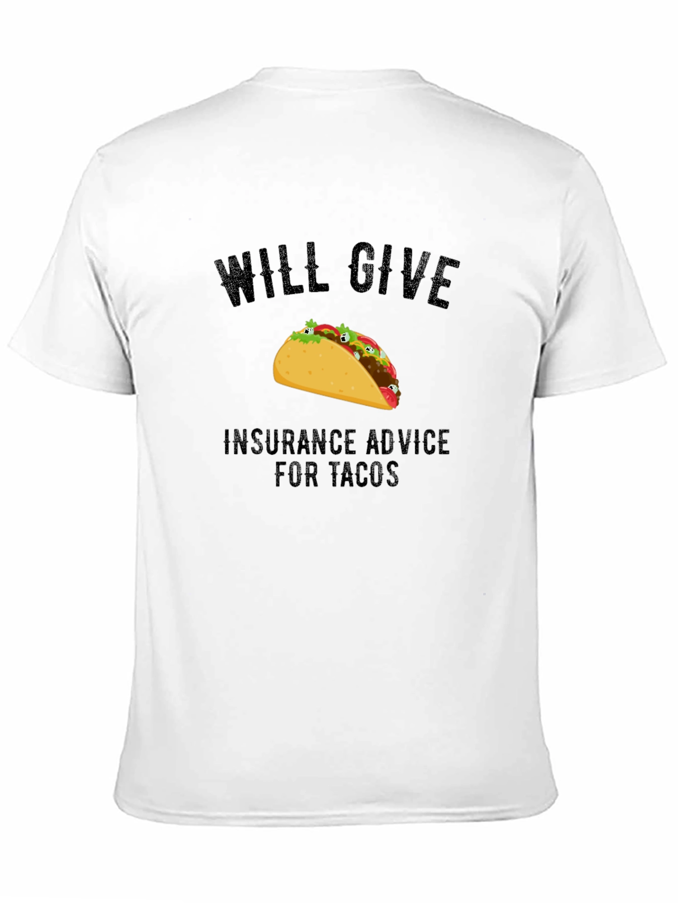 Taco Insurance Advice Mens Black T-Shirt