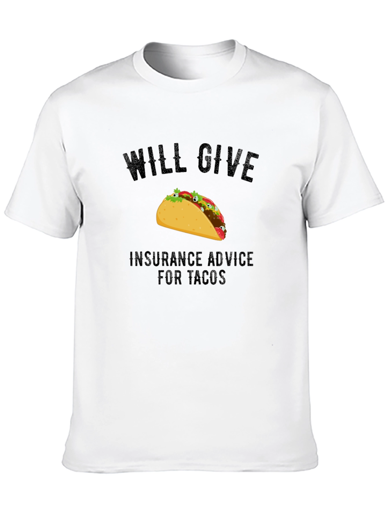 Taco Insurance Advice Mens Black T-Shirt