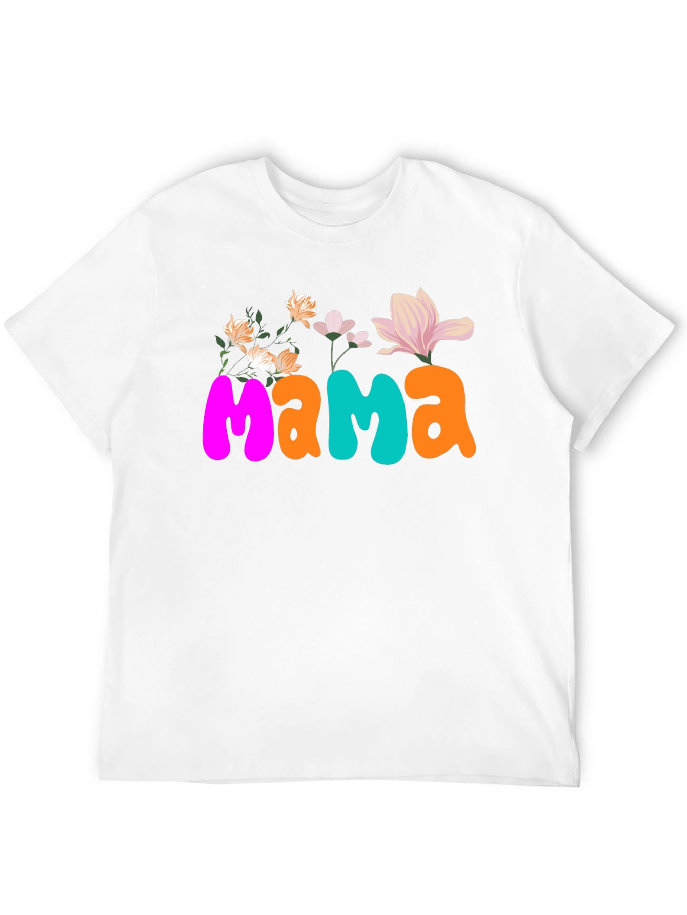 Floral Mama Graphic Tee - Trendy Womens T-Shirt