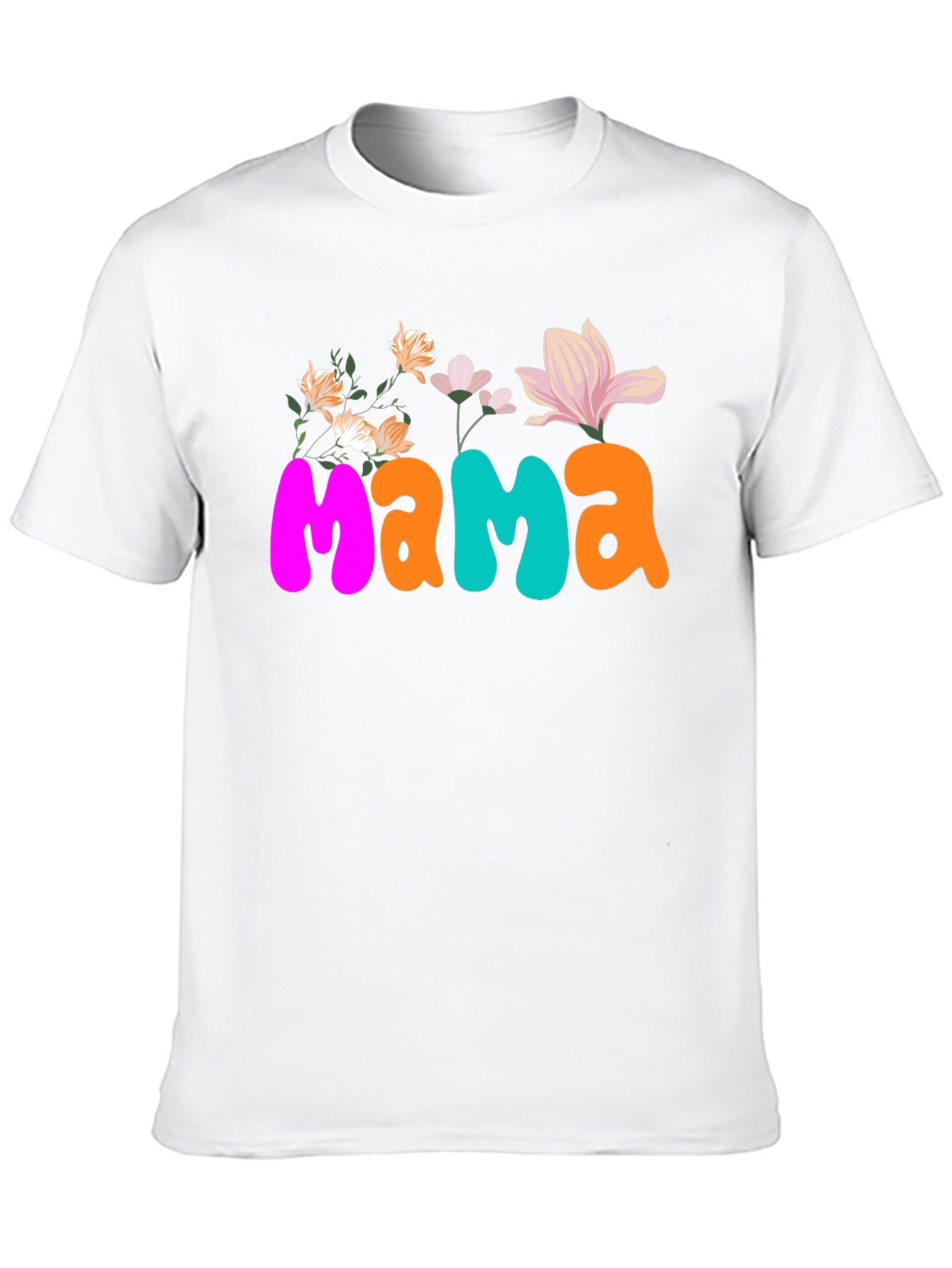 Floral Mama Graphic Tee - Trendy Womens T-Shirt