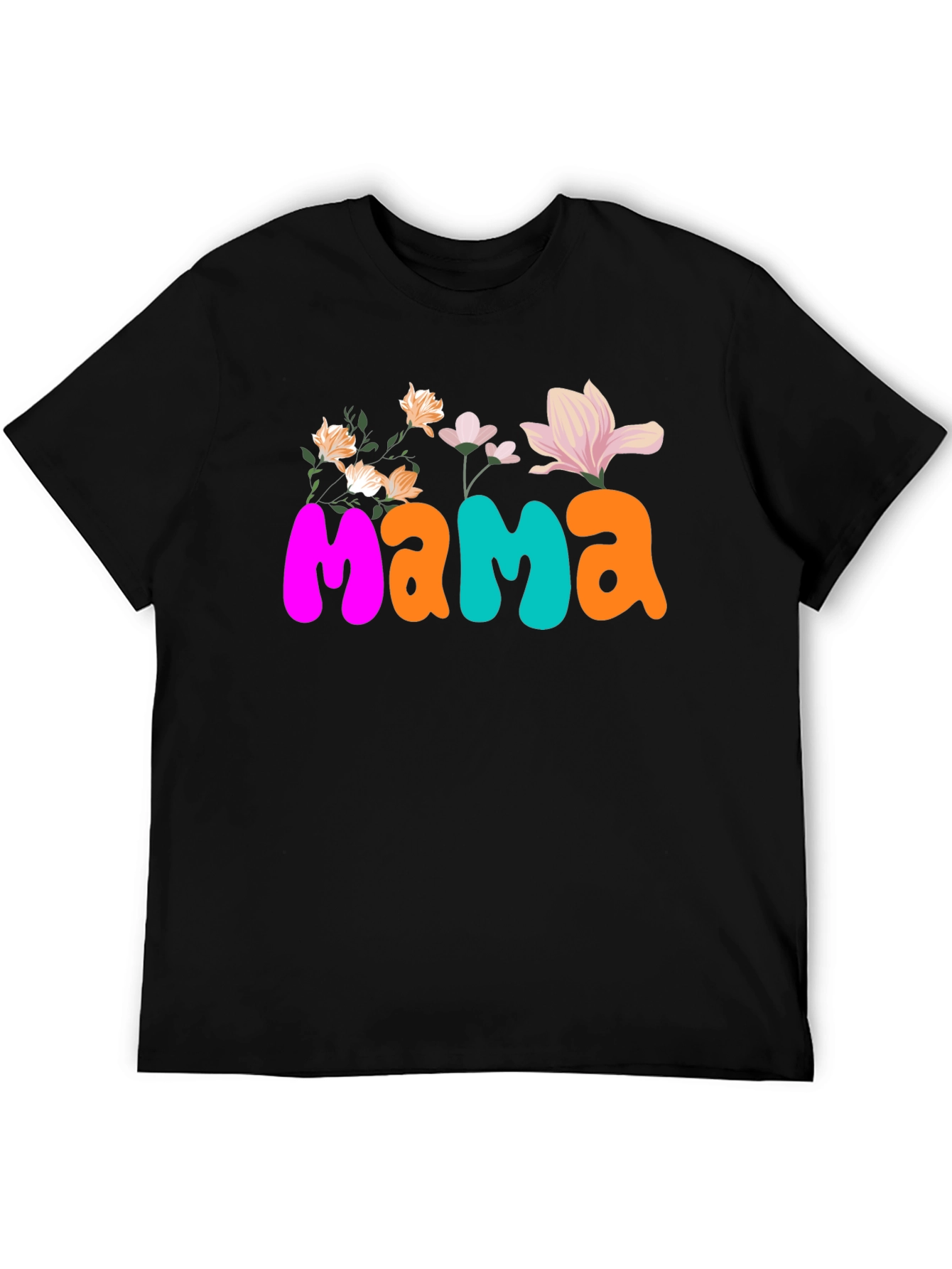 Floral Mama Graphic Tee - Trendy Womens T-Shirt