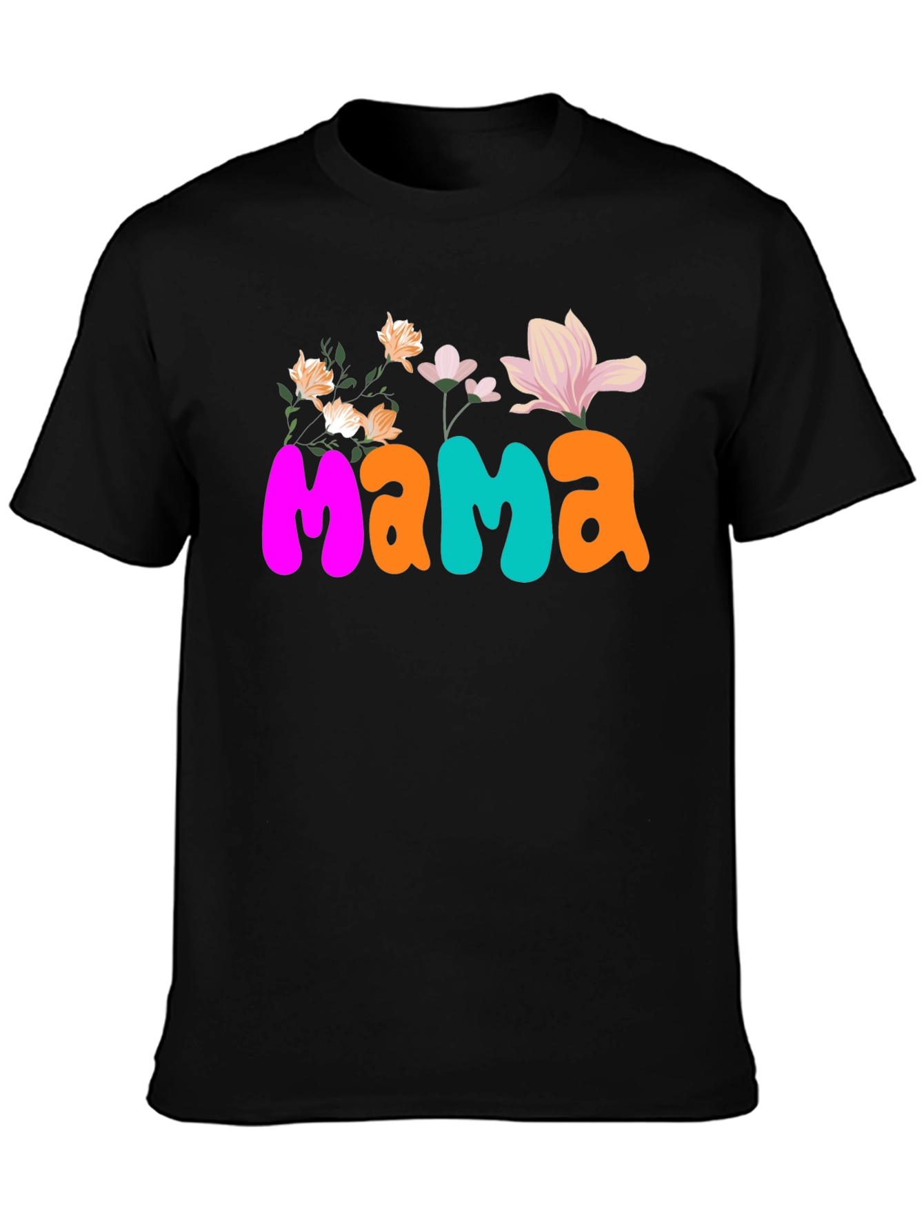 Floral Mama Graphic Tee - Trendy Womens T-Shirt
