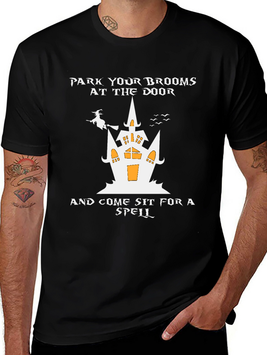 Halloween T-Shirt: Park Your Brooms