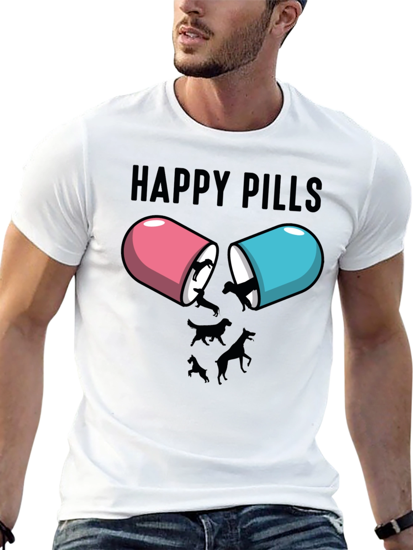 Happy Pills Dog Lover T-Shirt