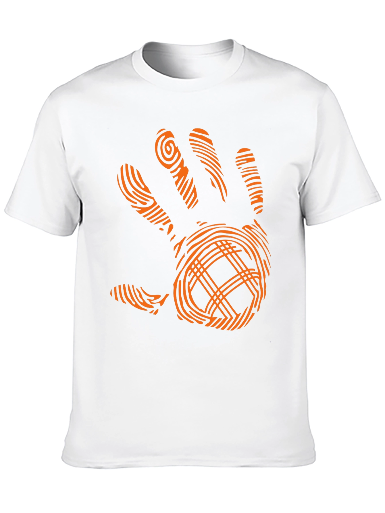 Modern Handprint Graphic Black T-Shirt