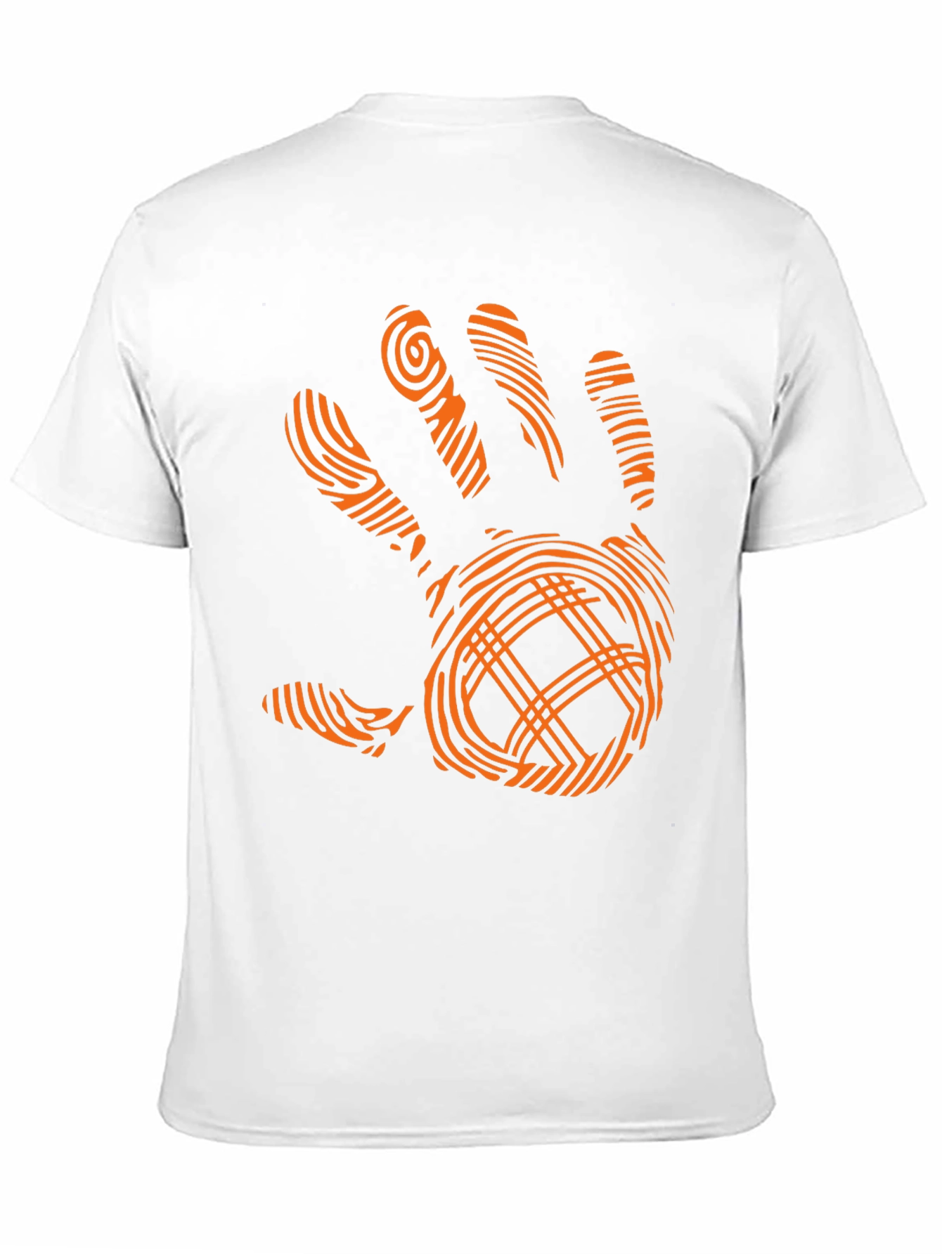 Modern Handprint Graphic Black T-Shirt