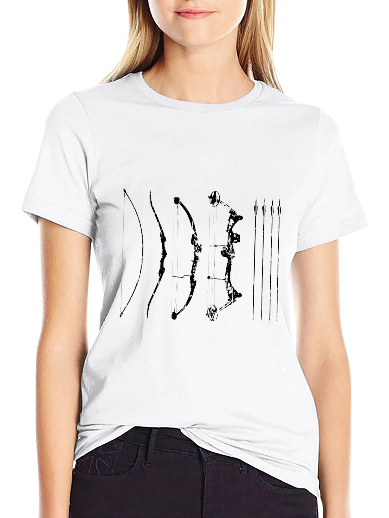 Archery Bows T-Shirt Black Cotton