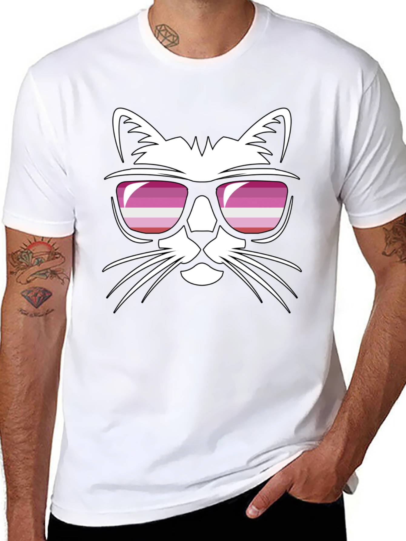 Cool Cat Lesbian Pride T-Shirt