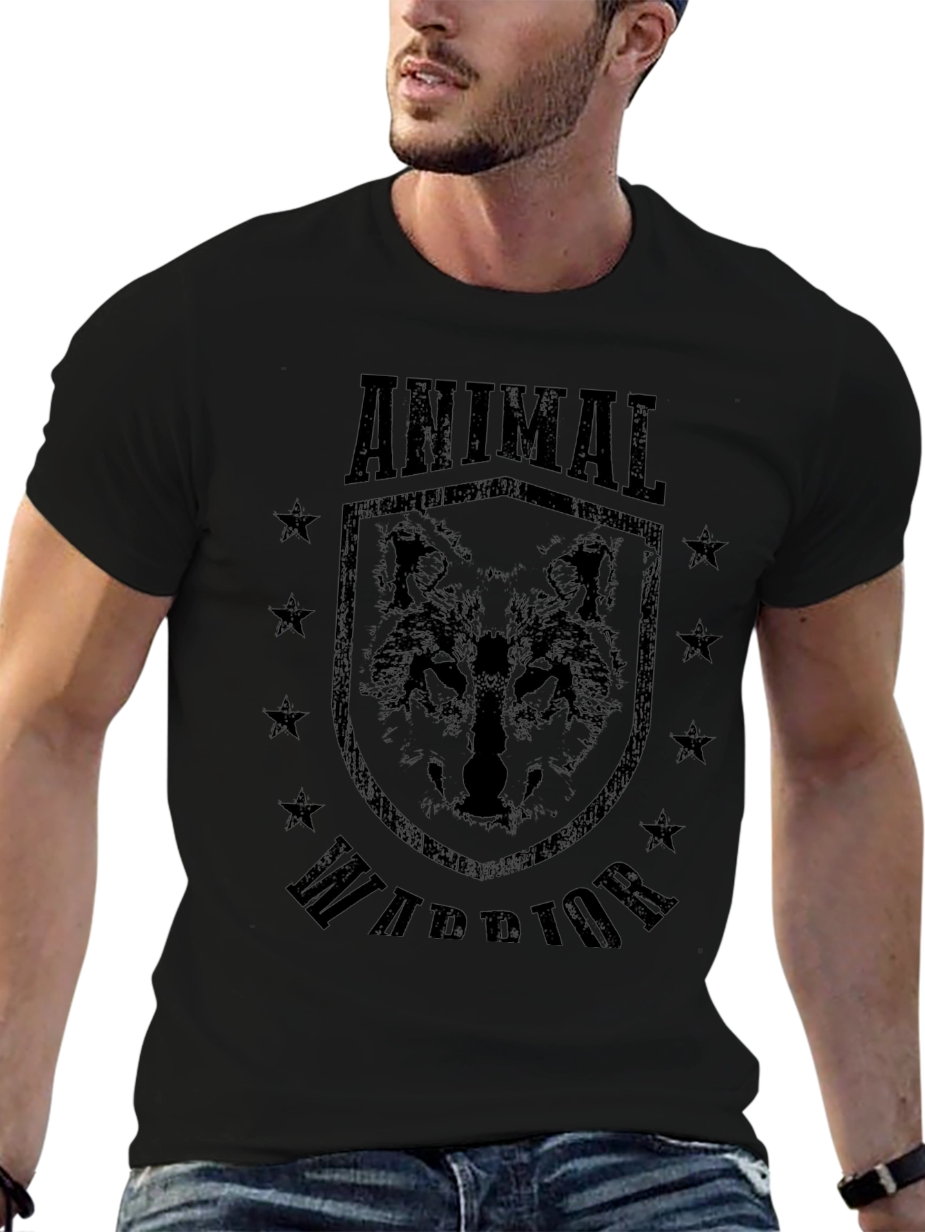 Animal Warrior Wolf Graphic T-Shirt