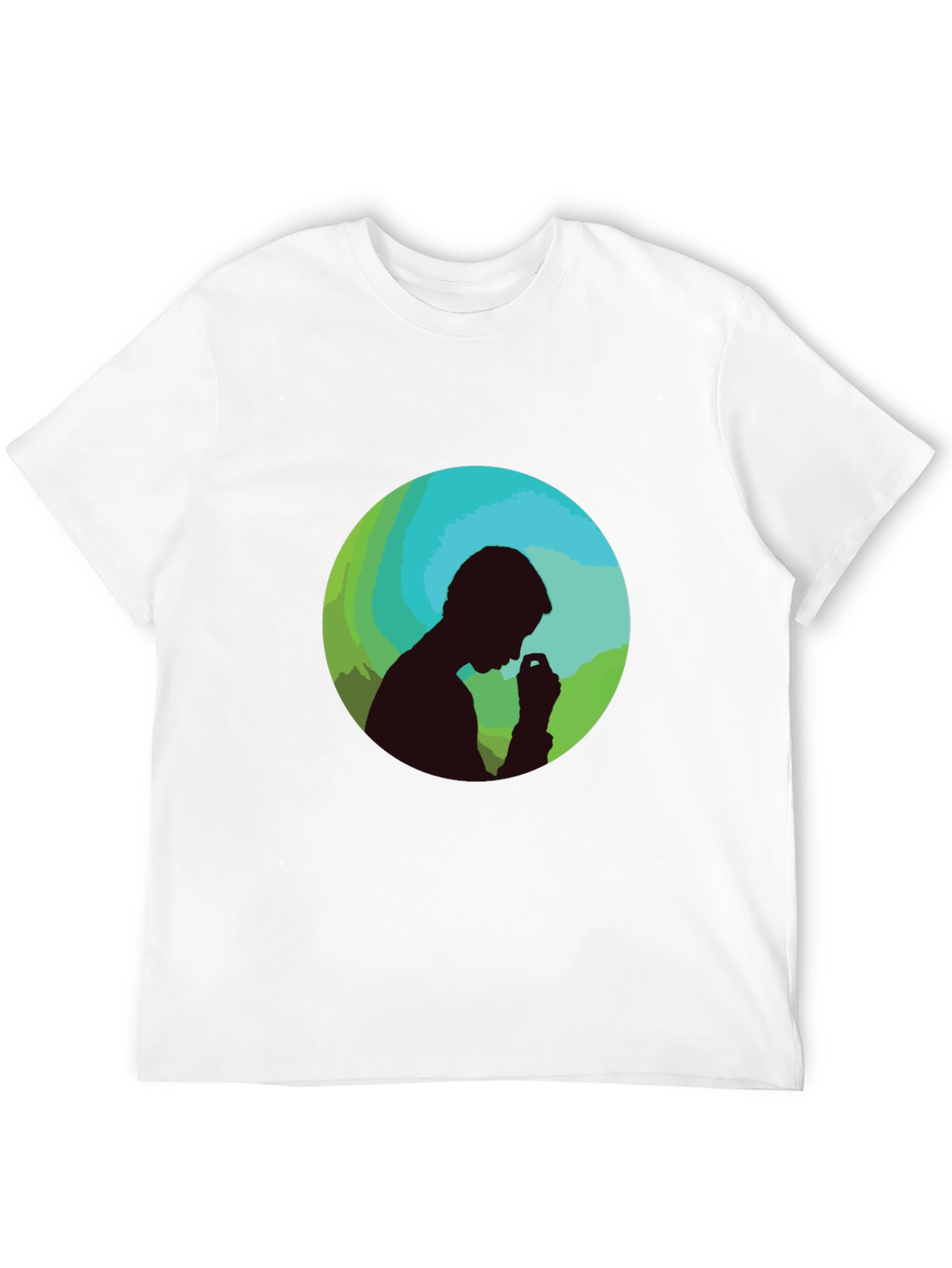 Silhouette Man Graphic Black T-Shirt