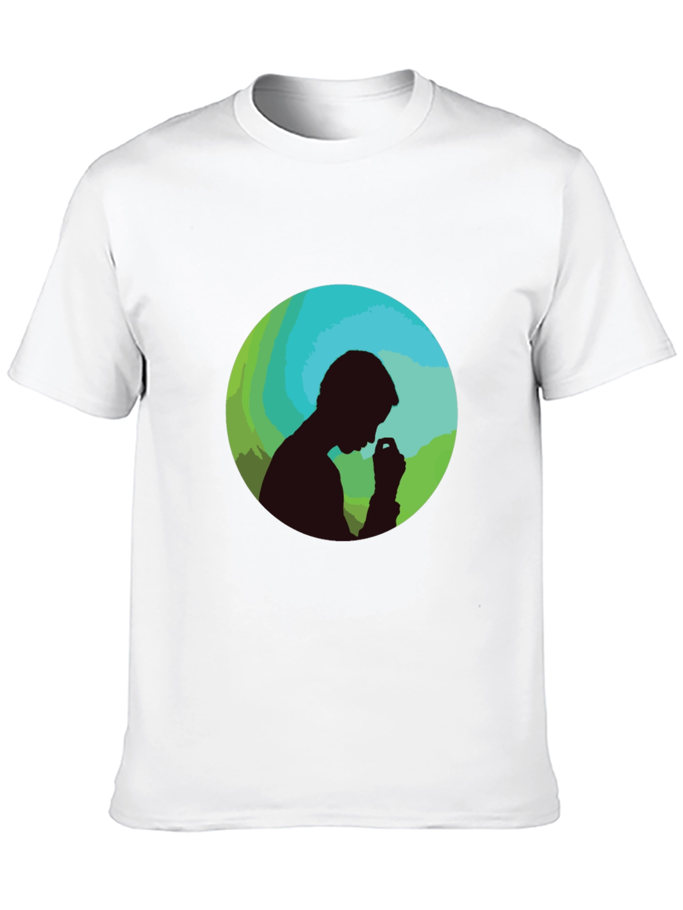 Silhouette Man Graphic Black T-Shirt