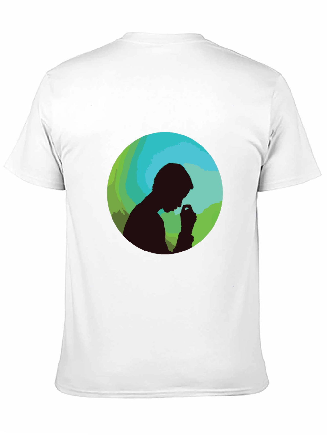Silhouette Man Graphic Black T-Shirt