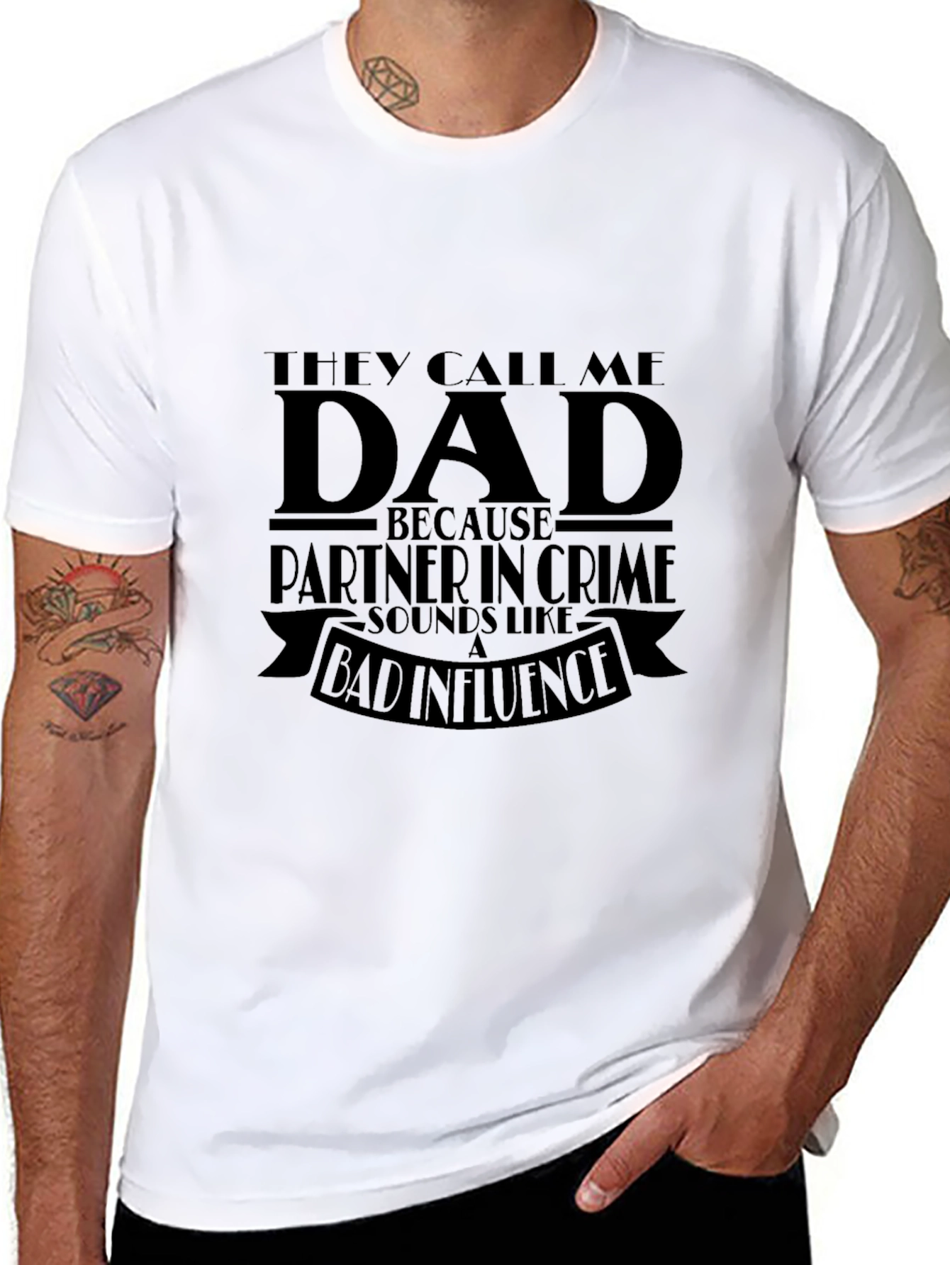 Dad Partner in Crime T-Shirt - Black Novelty Tee