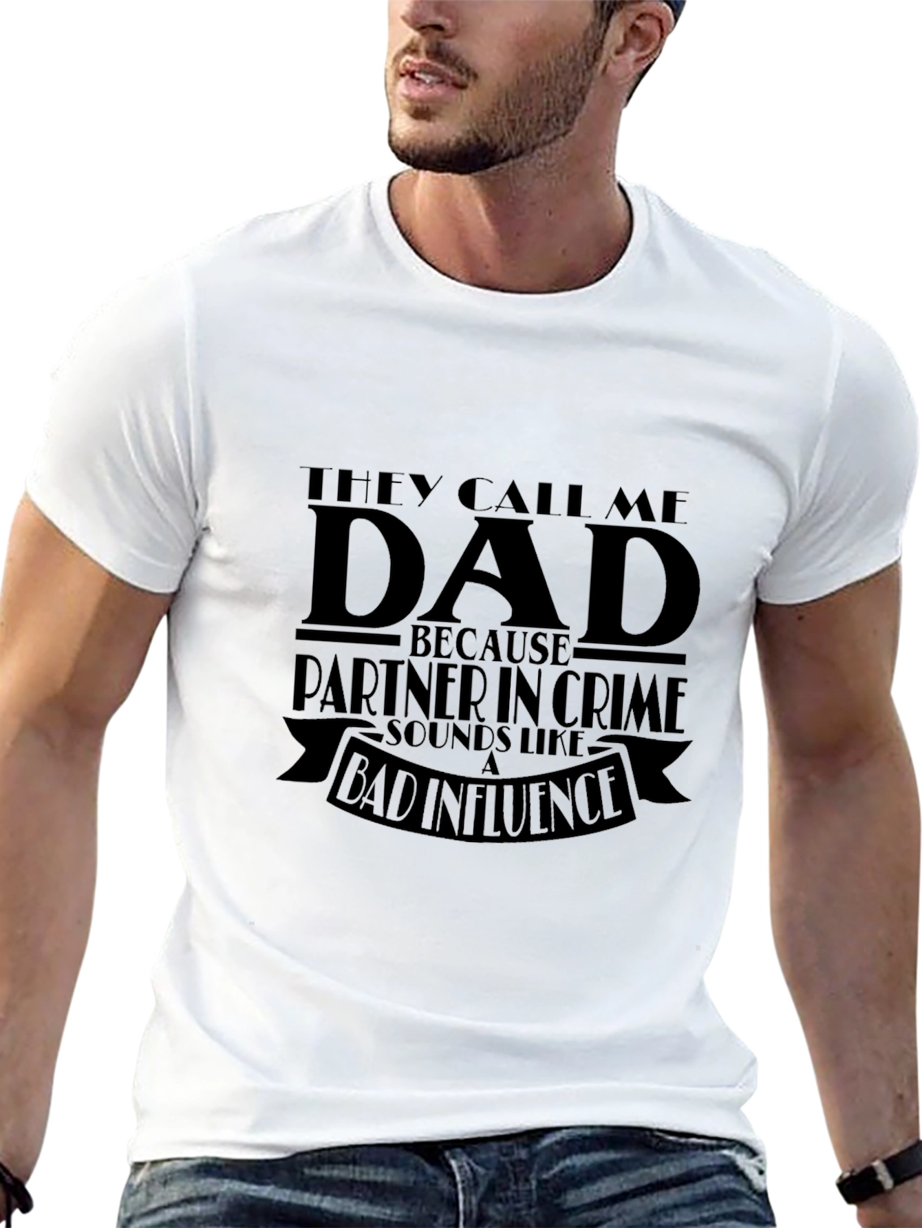 Dad Partner in Crime T-Shirt - Black Novelty Tee