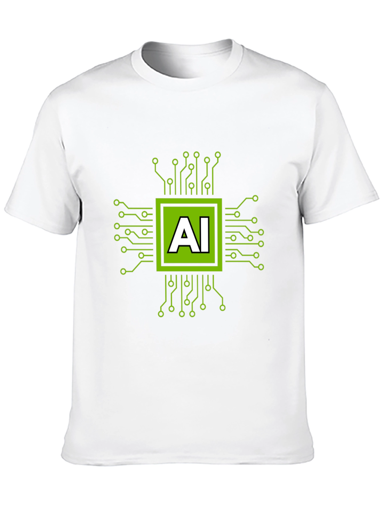 AI Circuit Board Graphic T-Shirt - Black