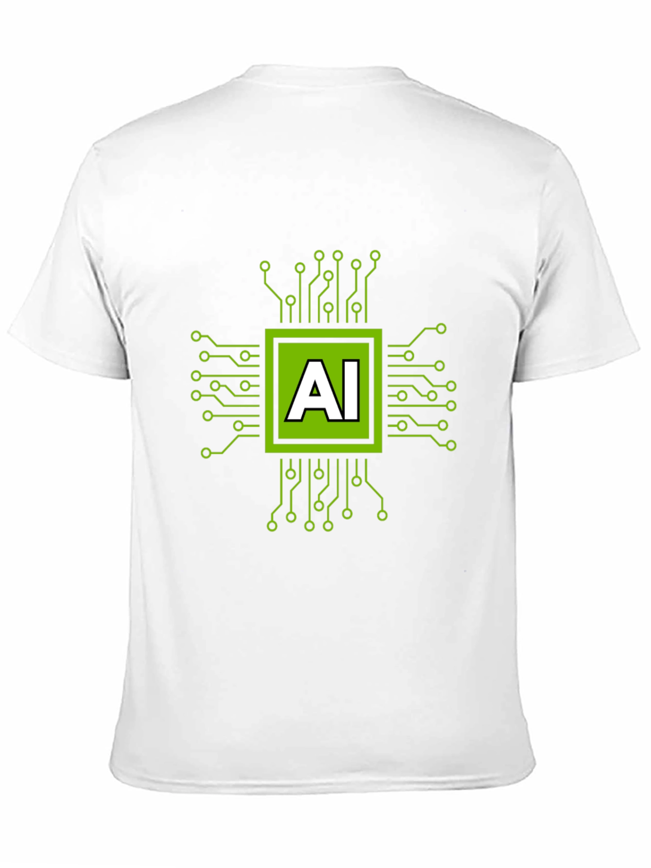 AI Circuit Board Graphic T-Shirt - Black