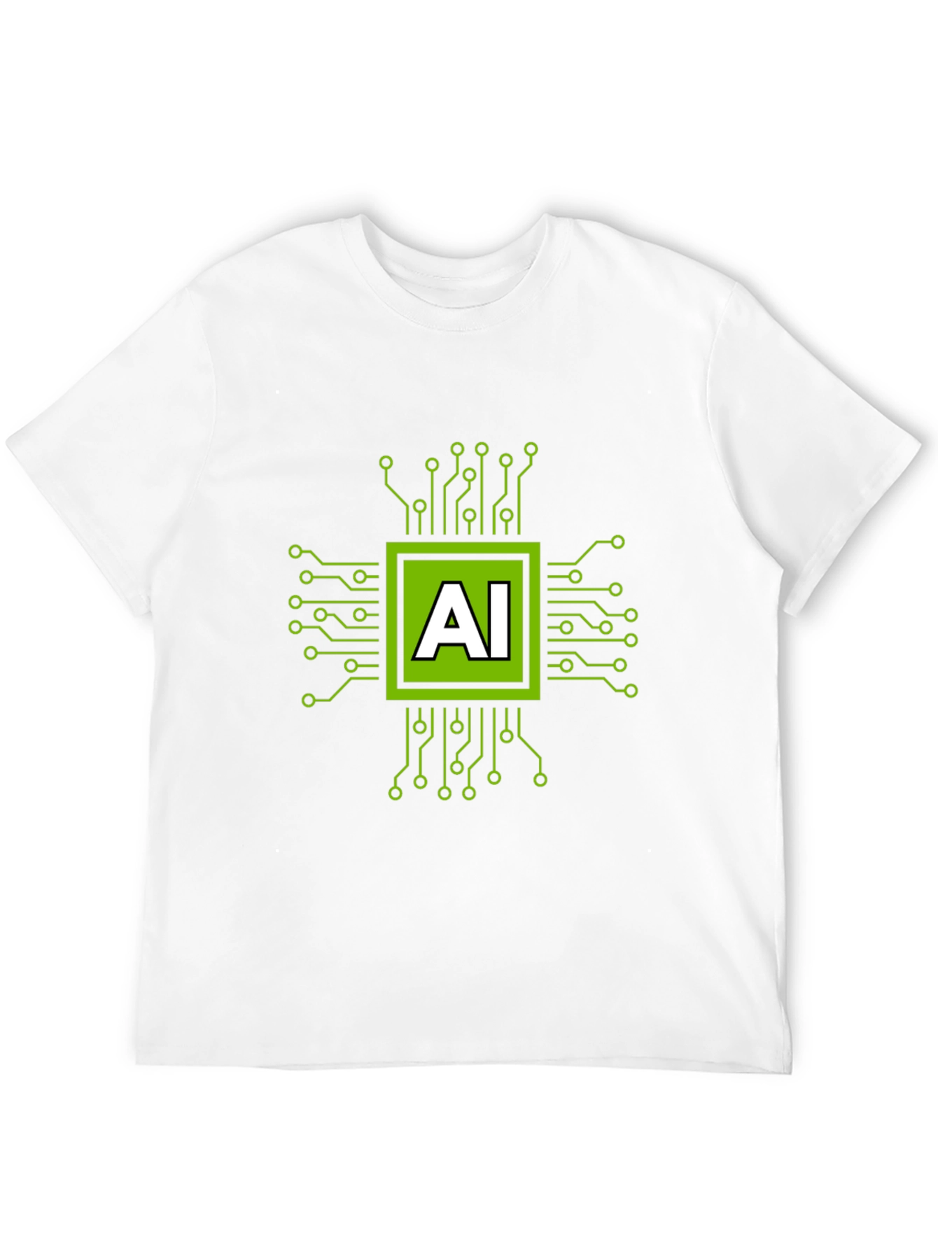 AI Circuit Board Graphic T-Shirt - Black