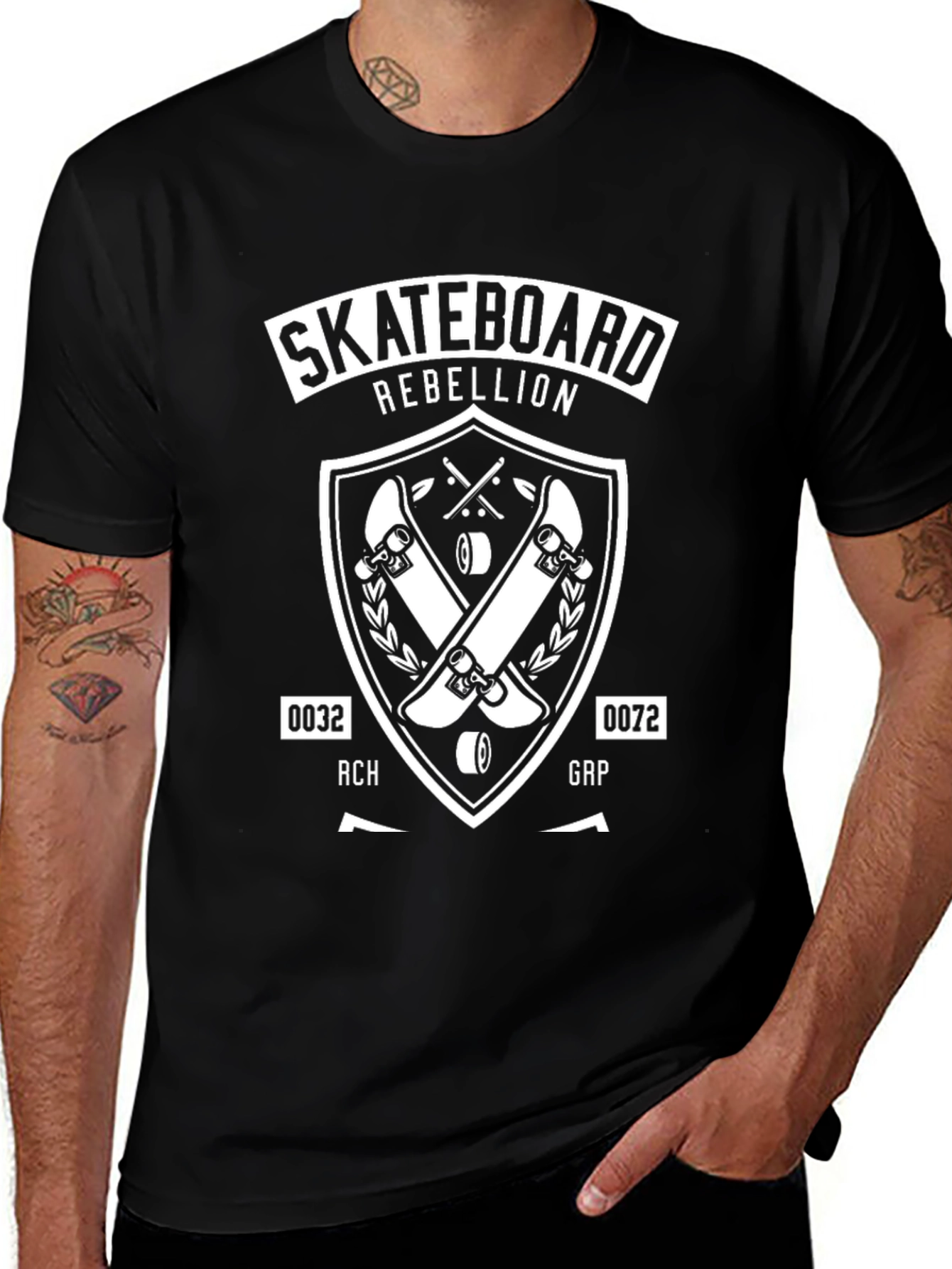Skateboard Rebellion Graphic T-Shirt