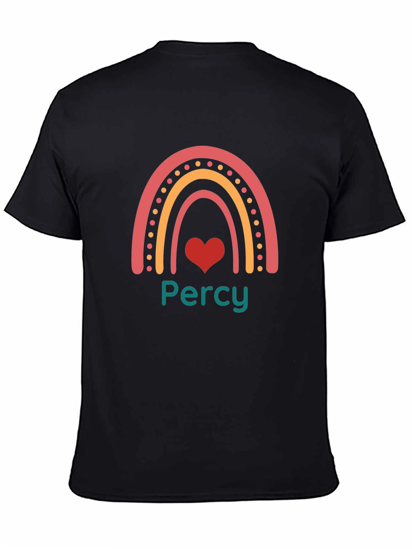 Personalized Rainbow Heart T-Shirt - Add Your Name!