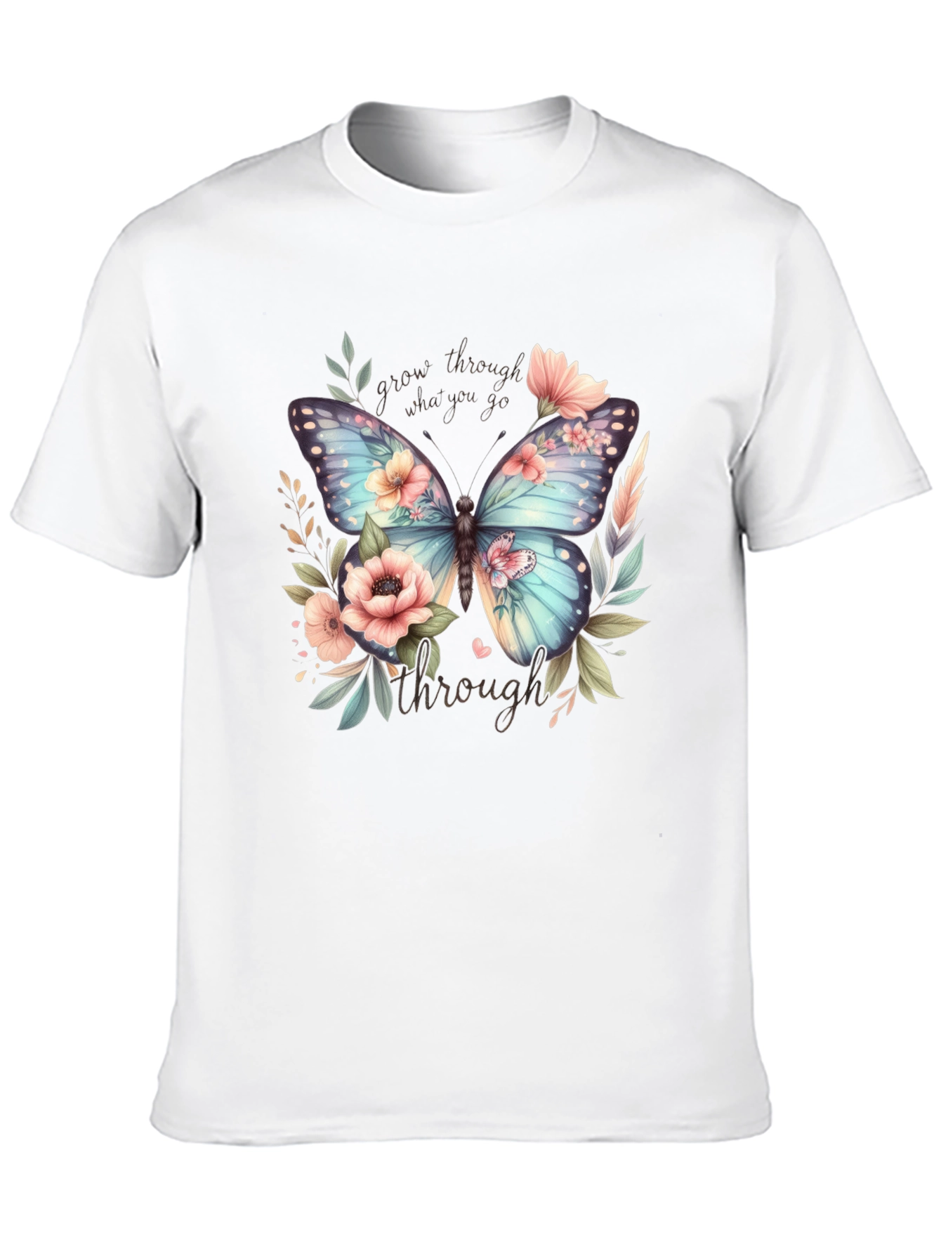 Floral Butterfly Graphic T-Shirt