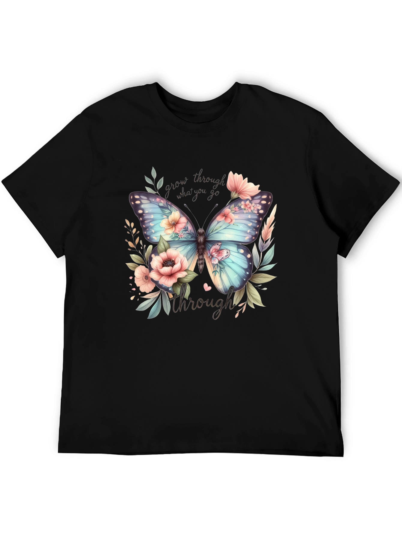 Floral Butterfly Graphic T-Shirt