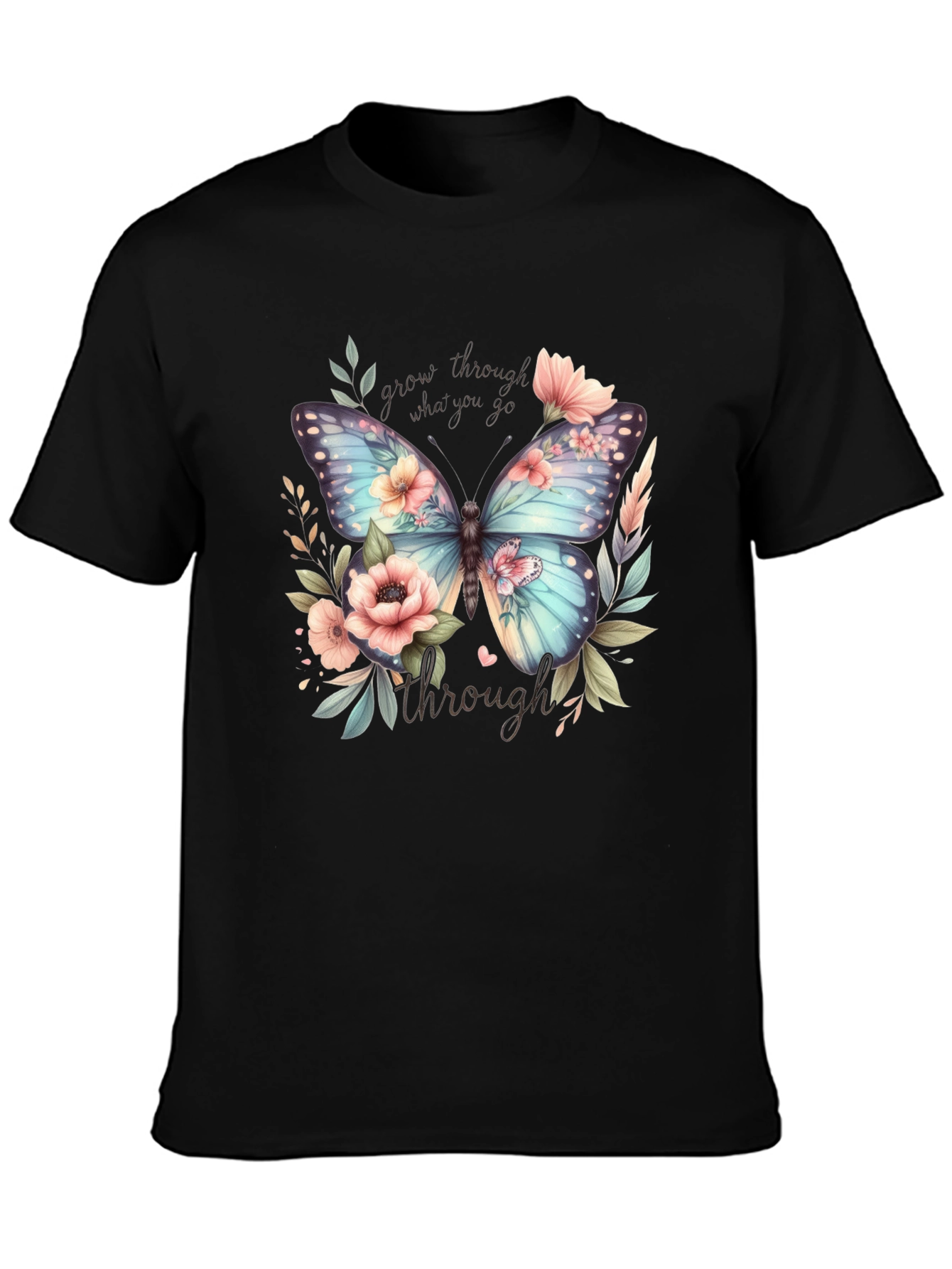 Floral Butterfly Graphic T-Shirt