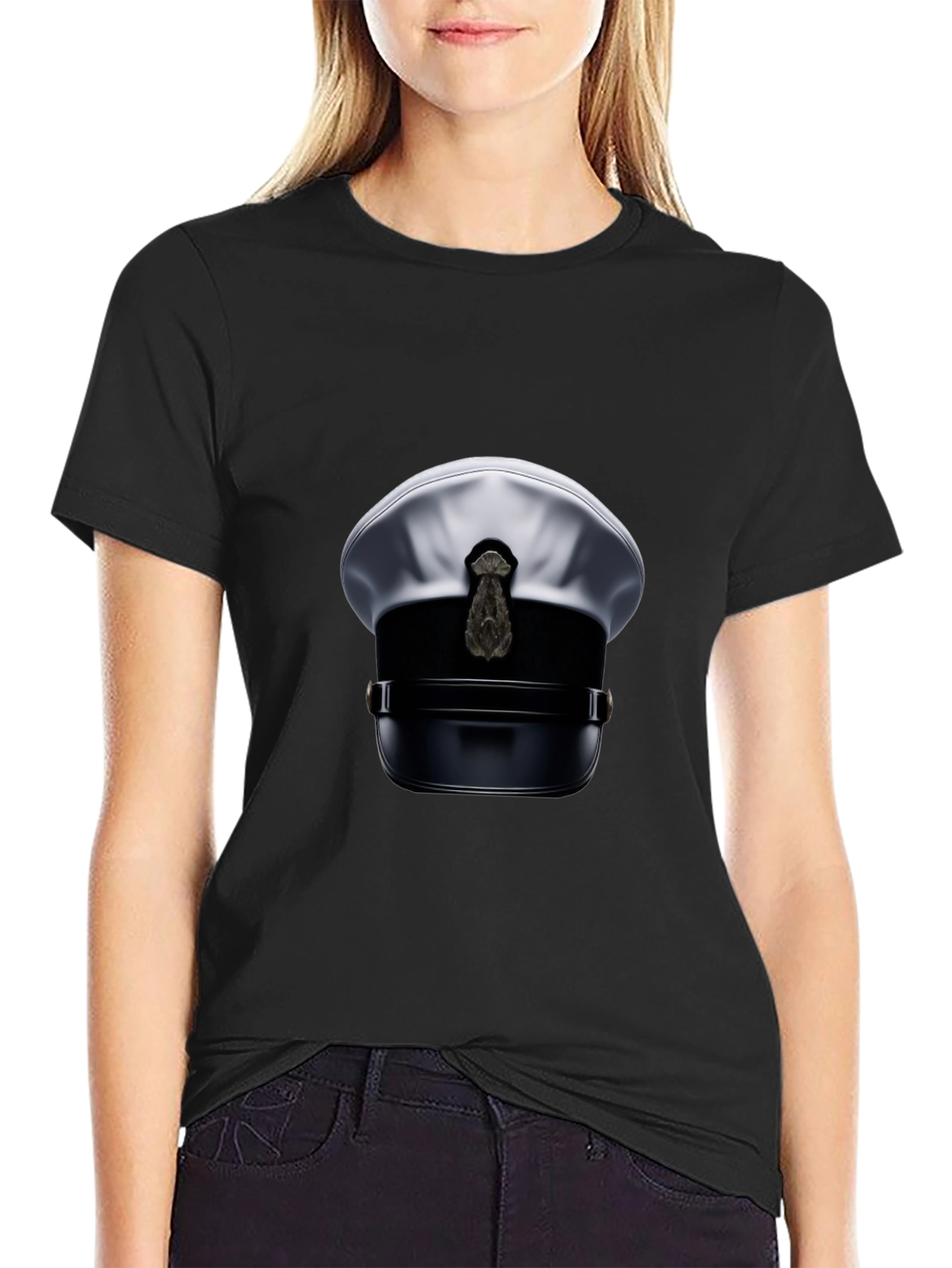 Novelty Pilot Hat Graphic T-Shirt