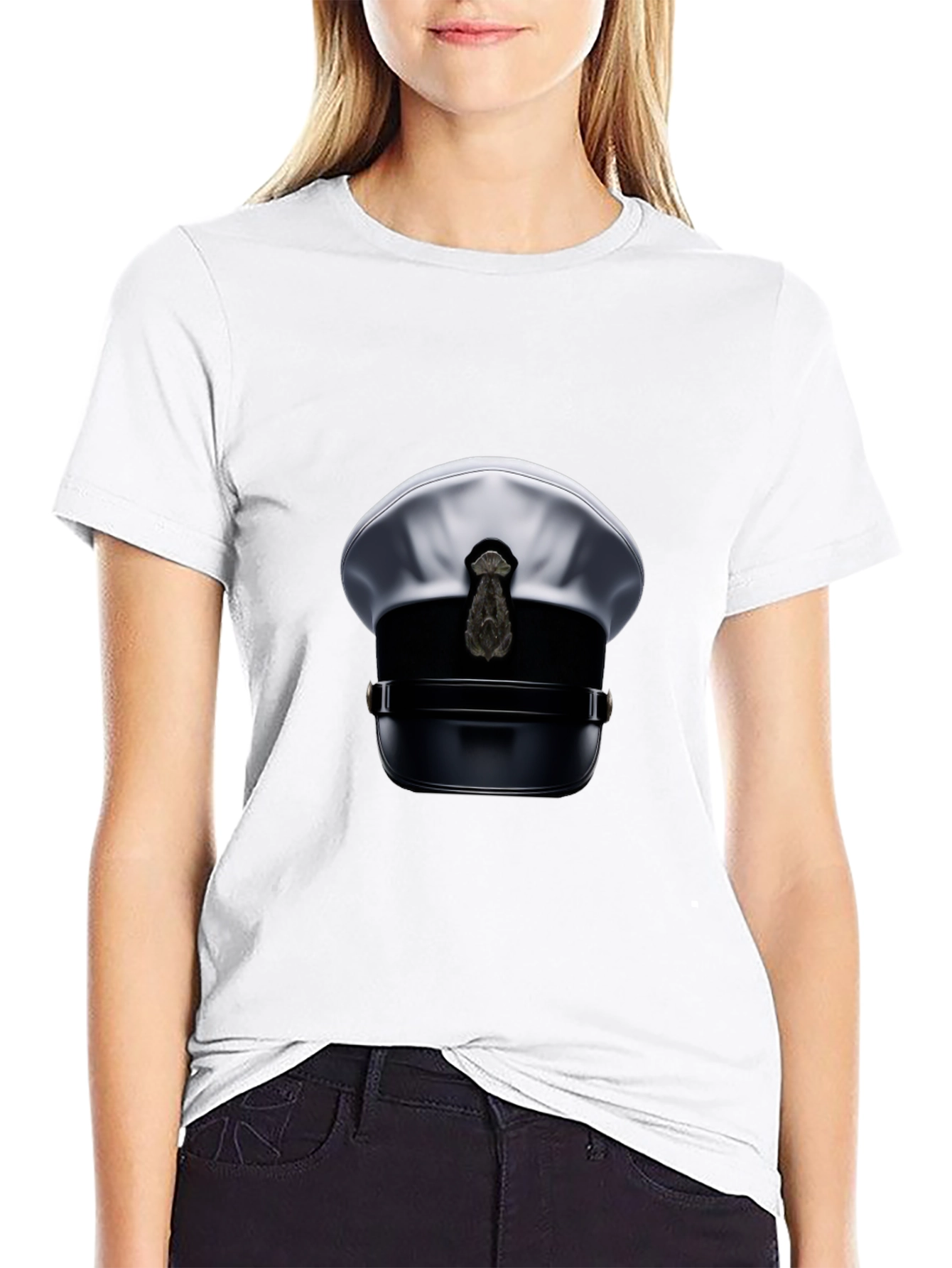 Novelty Pilot Hat Graphic T-Shirt