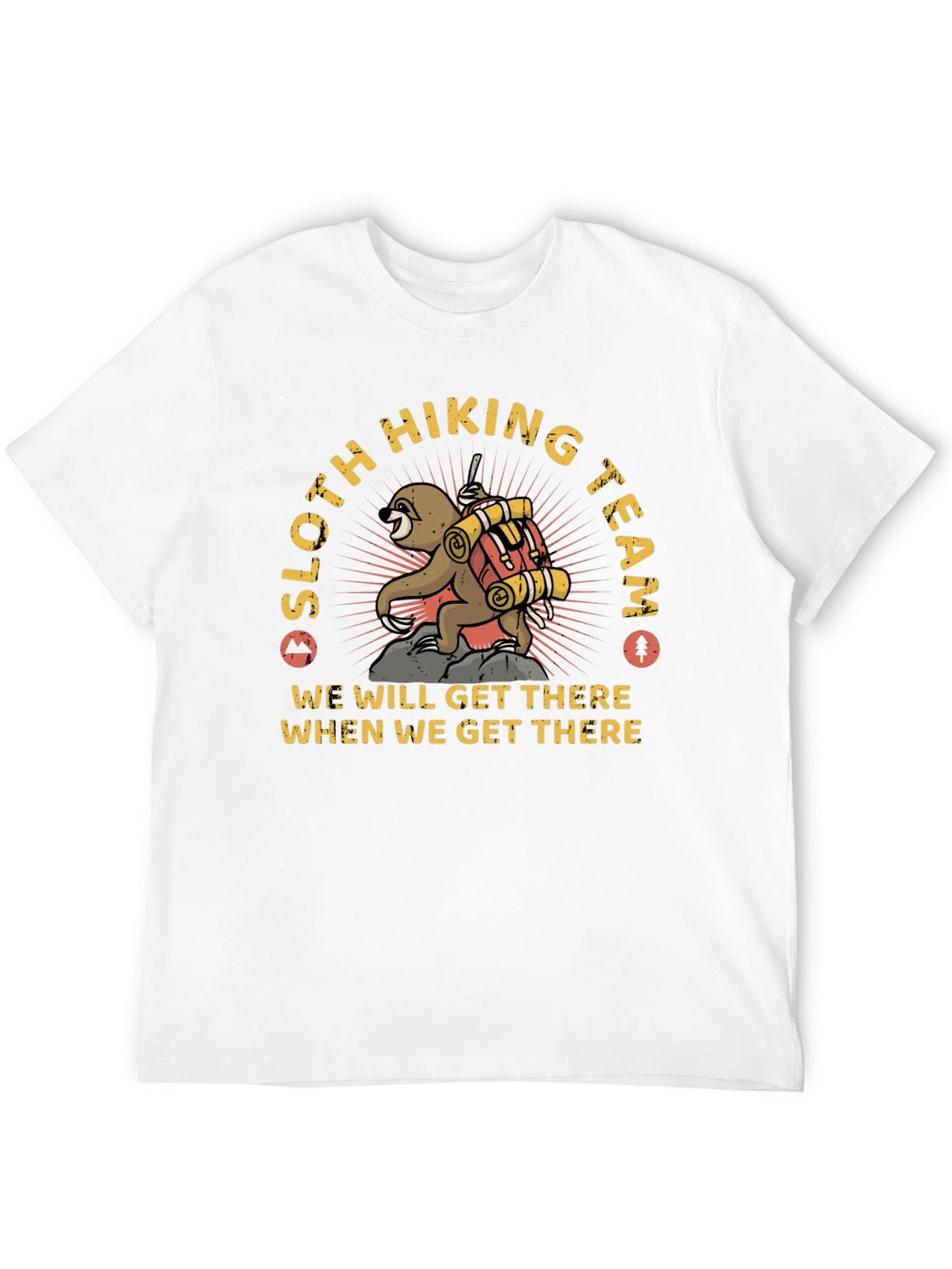 Sloth Hiking Team Graphic T-Shirt