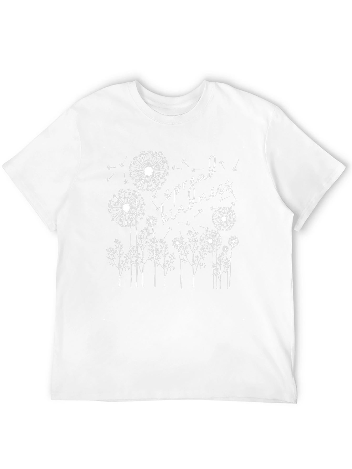 Spread Kindness Dandelion Graphic Tee - Black